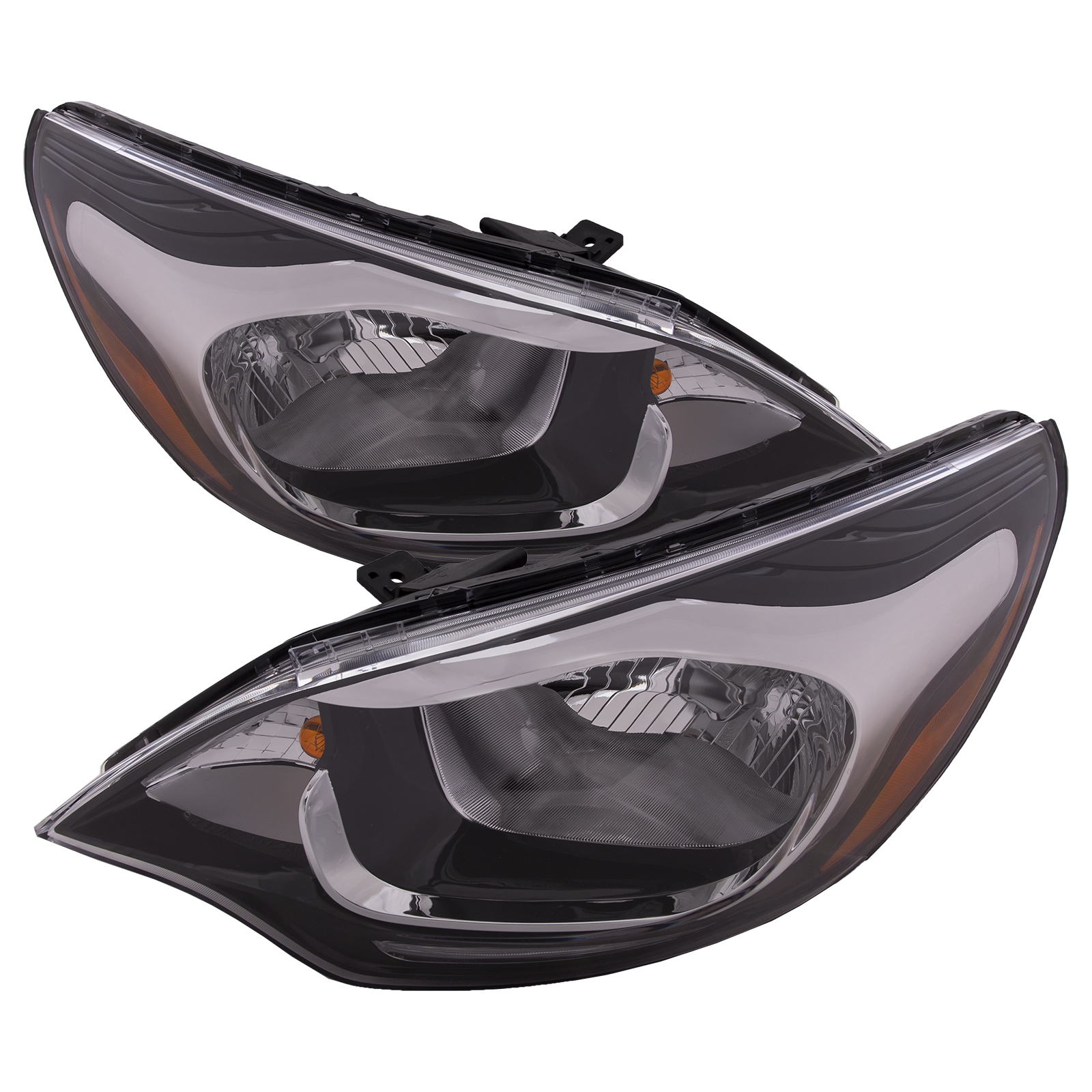 Headlight Set For 12-16 Kia Rio; CAPA Certified