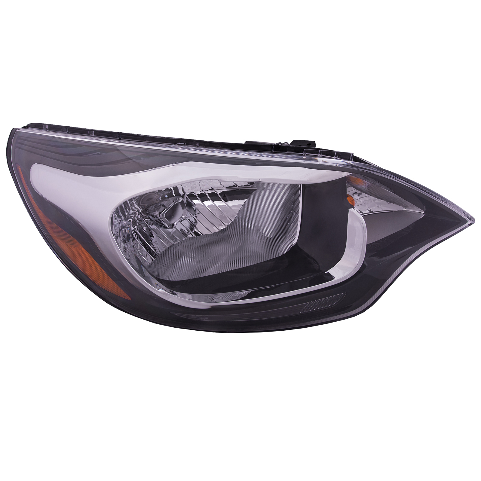 Right Passenger Side Headlight For 12-17 Kia Rio; CAPA Certified