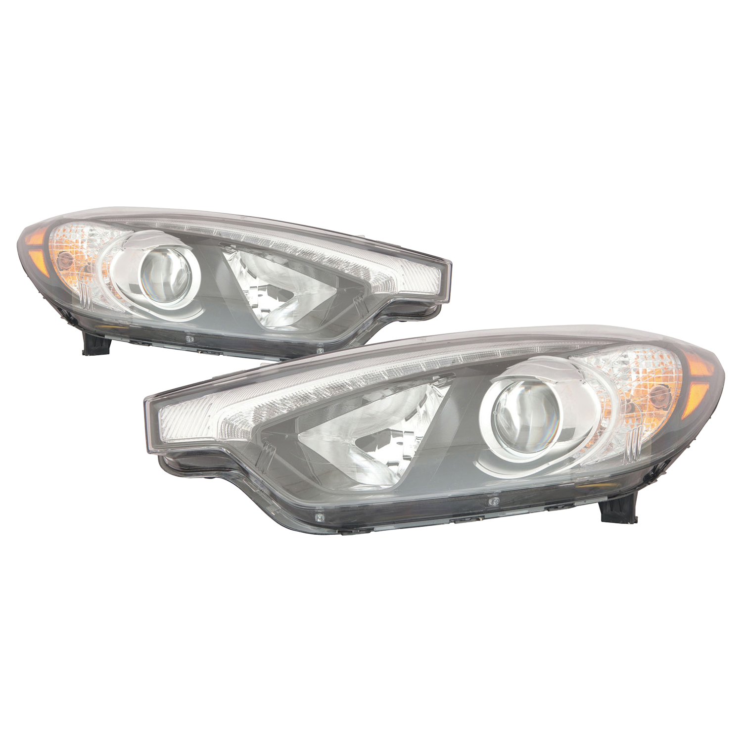 Headlight Set For 14-15 Kia Forte, 14-15 Kia Forte Koup, 14-15 Kia Forte5; CAPA Certified