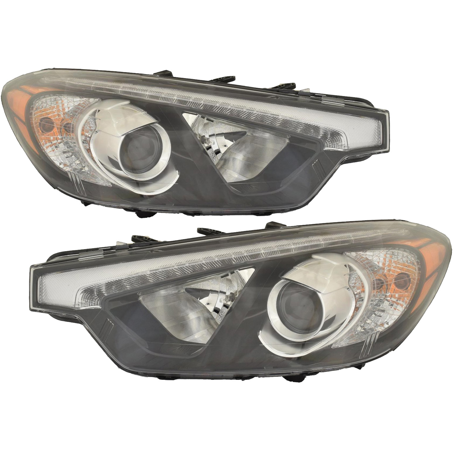 Headlight Set For 14-15 Kia Forte, 14-15 Kia Forte Koup, 14-15 Kia Forte5; CAPA Certified