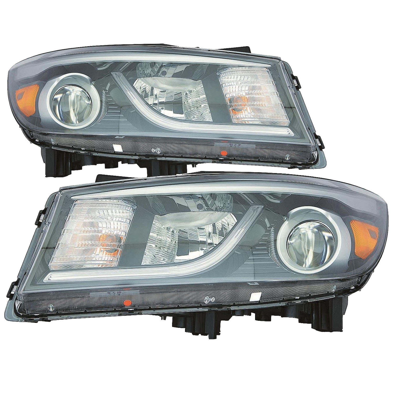 Headlight Set For 15-18 Kia Sedona; CAPA Certified