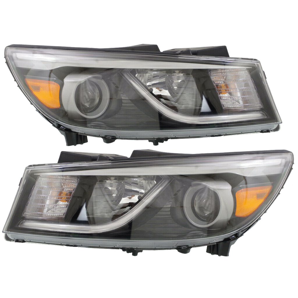 Headlight Set For 15-18 Kia Sedona; CAPA Certified