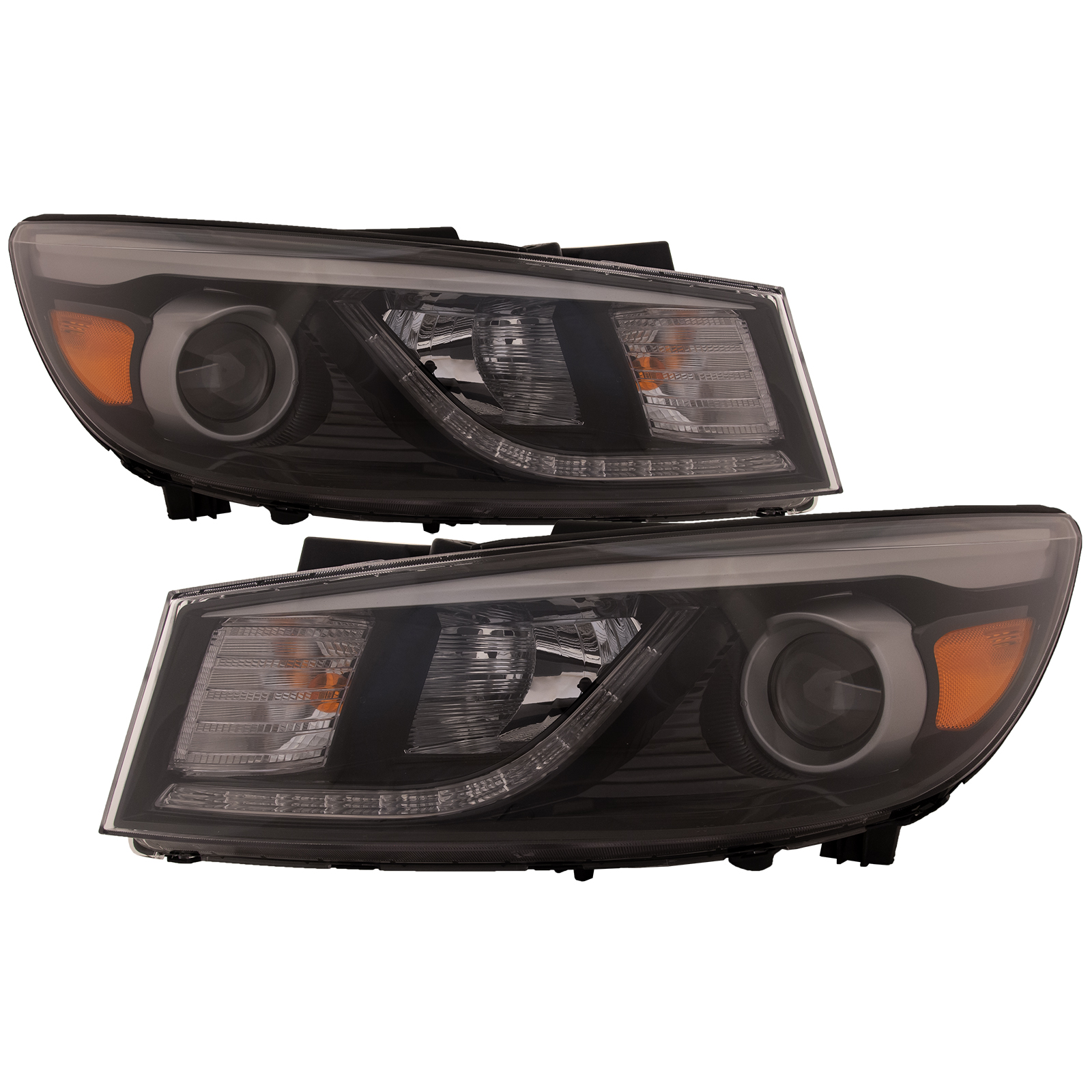 Headlight Set For 15-18 Kia Sedona; CAPA Certified