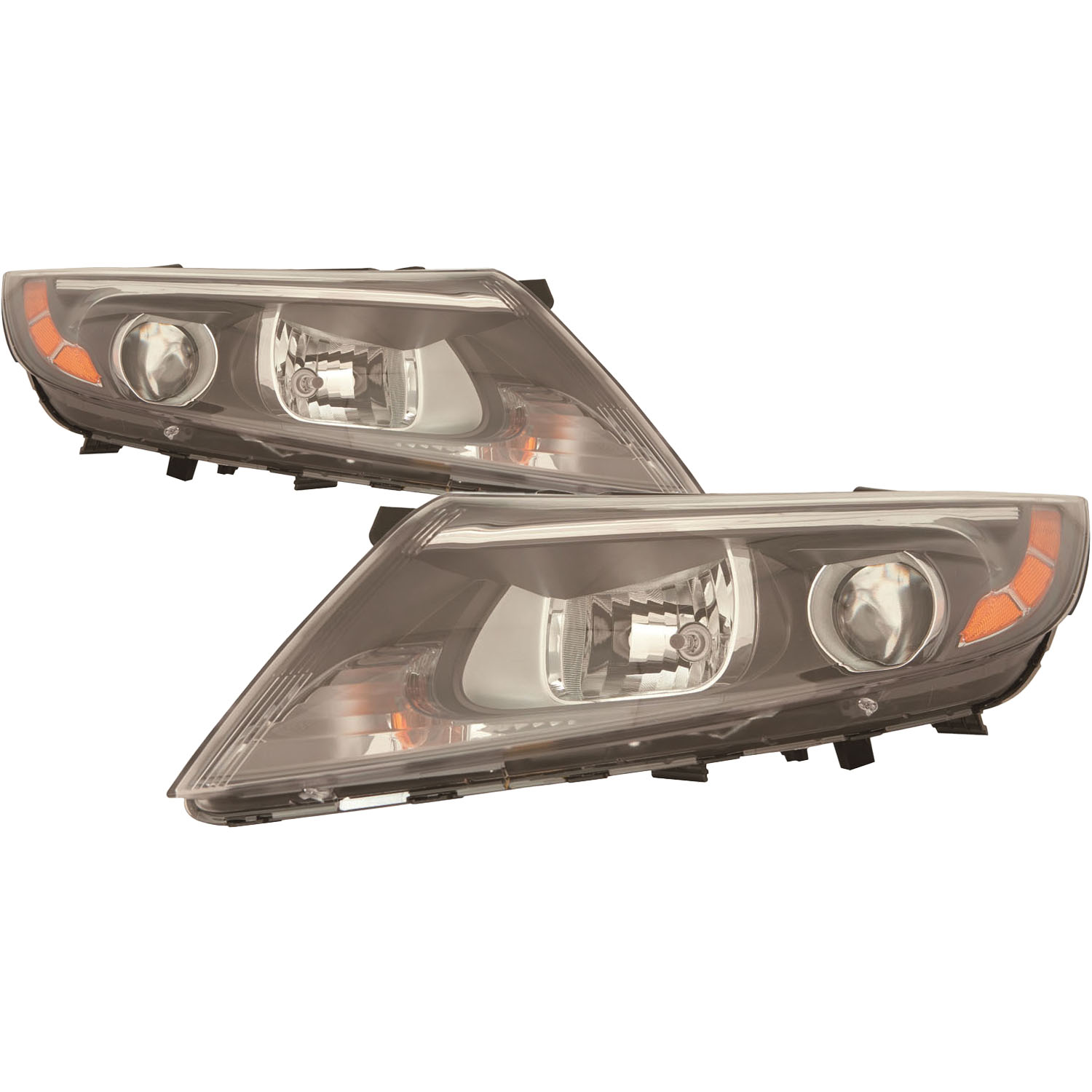 Headlight Set For 14-16 Kia Optima; CAPA Certified