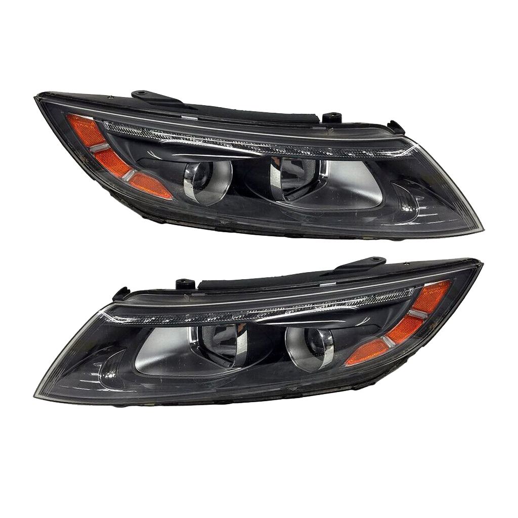 Headlight Set For 14-16 Kia Optima; CAPA Certified