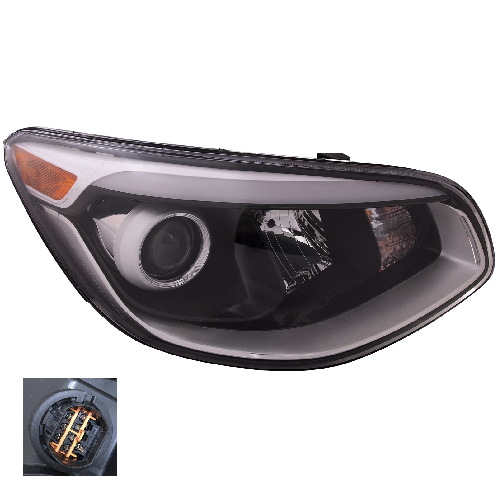 Right Passenger Side Headlight For 17-19 Kia Soul