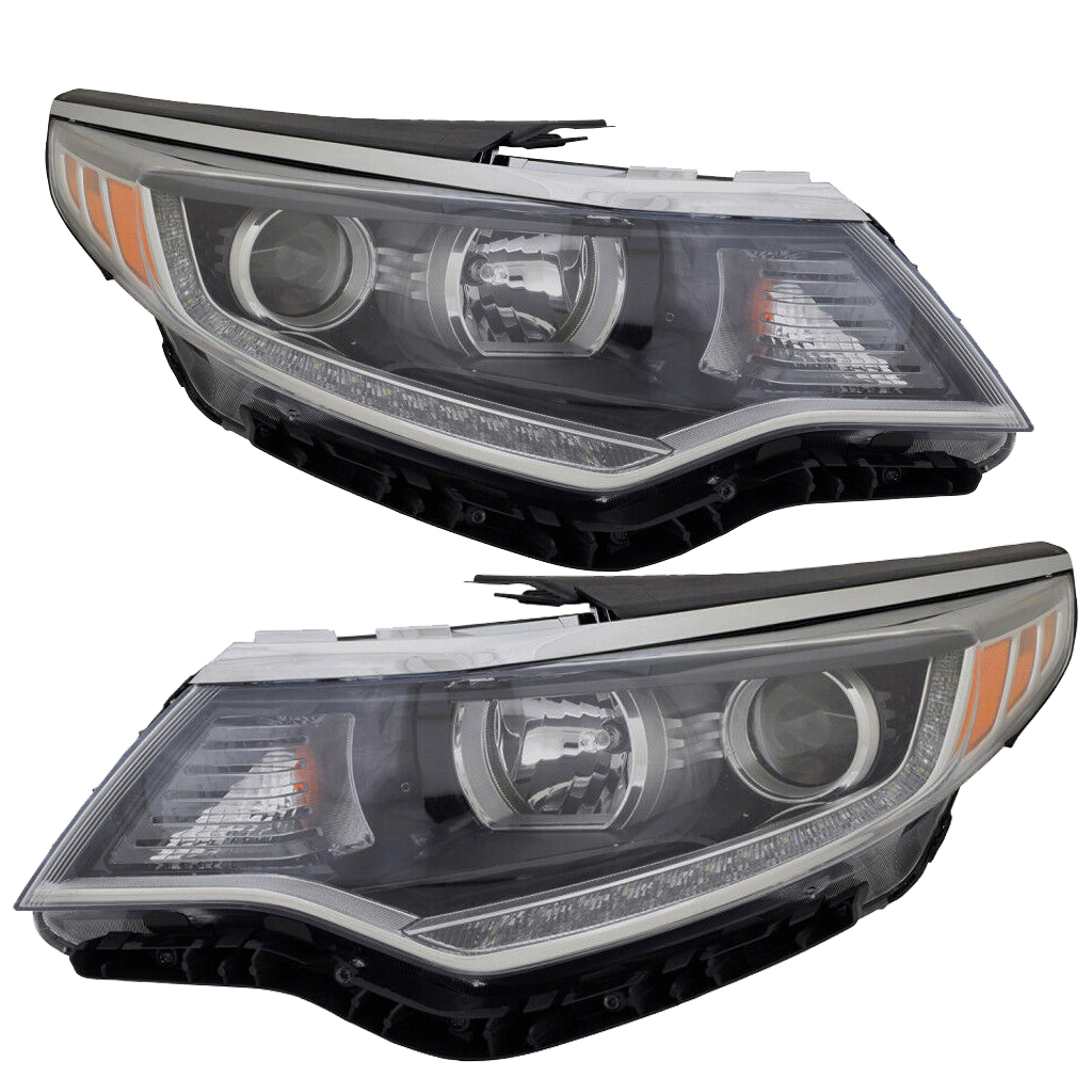 Headlight Set For 18 Kia Optima; CAPA Certified