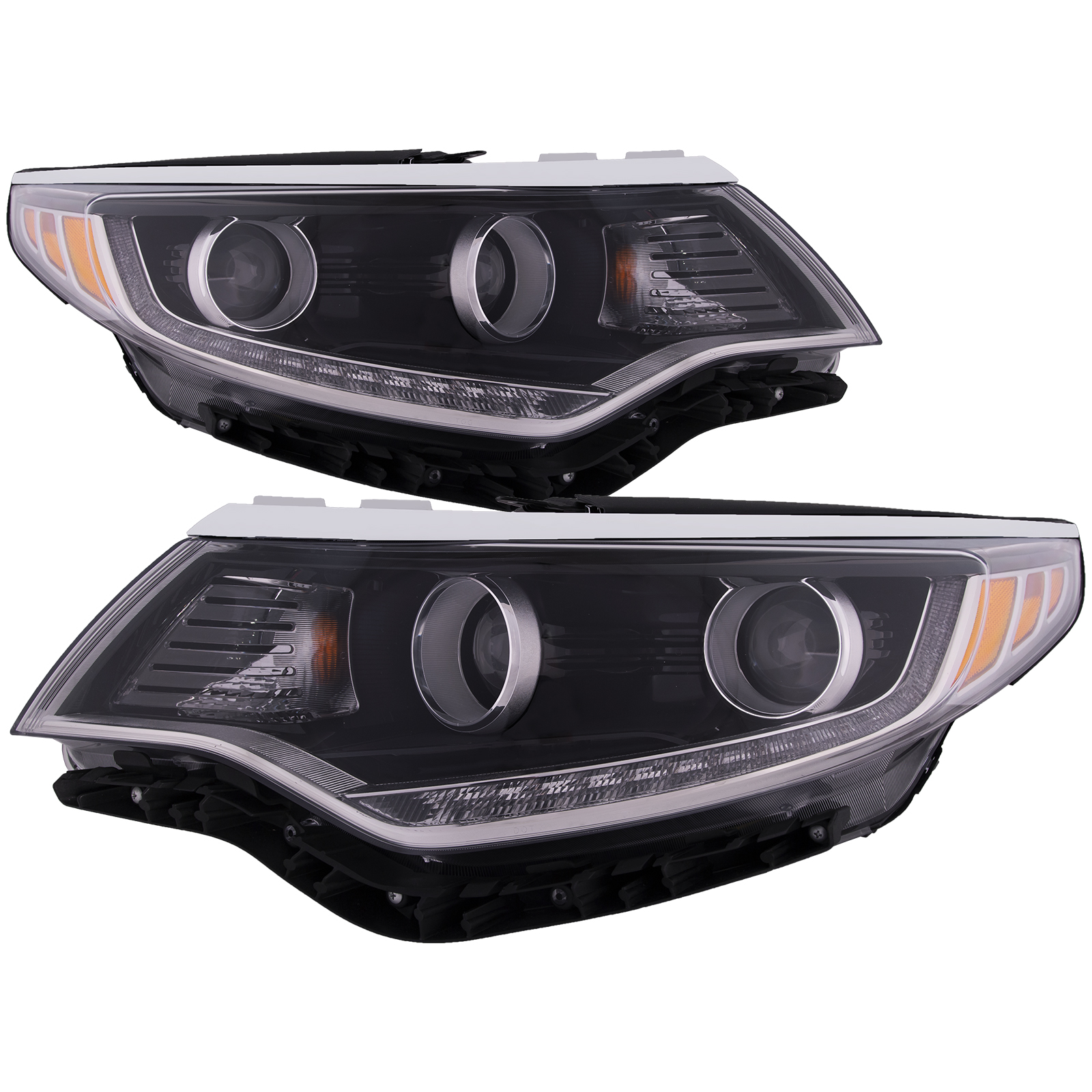 Headlight Set For 16-18 Kia Optima; CAPA Certified