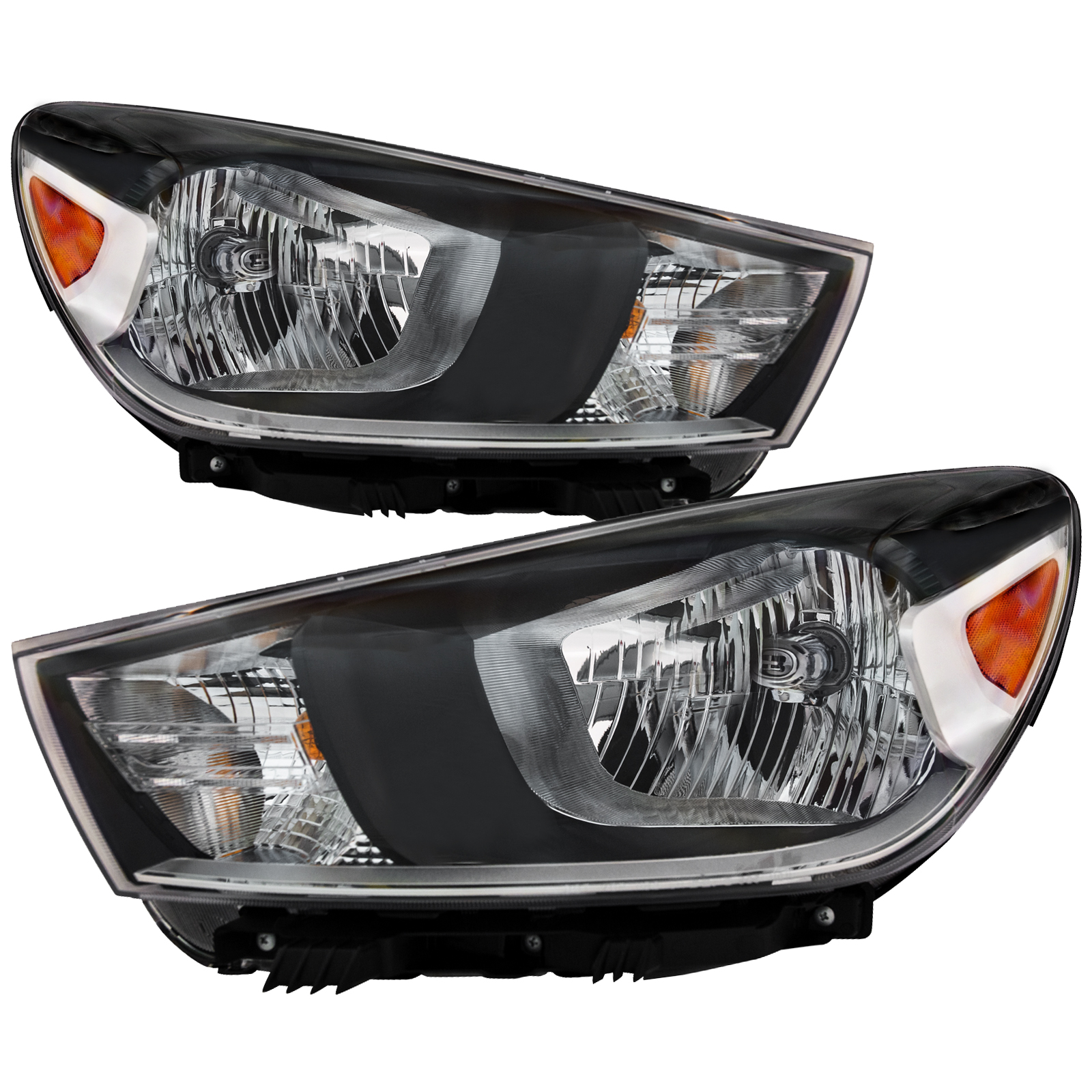 Headlight Set For 18-23 Kia Rio; CAPA Certified