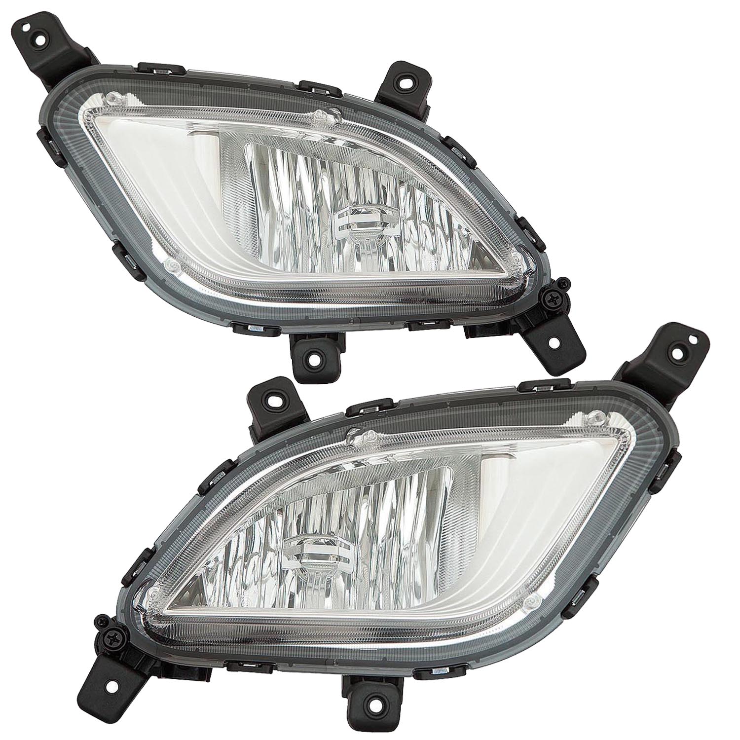 Fog Light Set For 17-18 Kia Forte; CAPA Certified