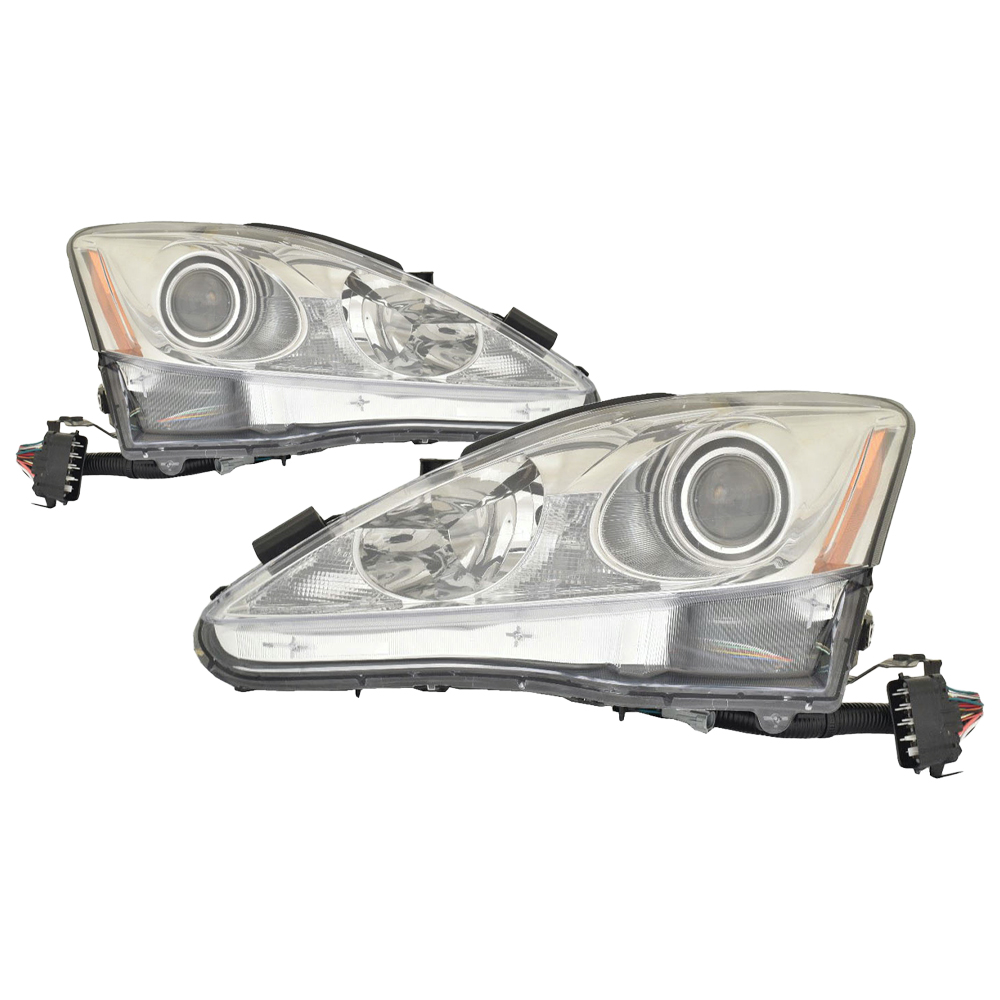 Headlight Set For 09-10 Lexus IS250, 09-10 Lexus IS350; CAPA Certified