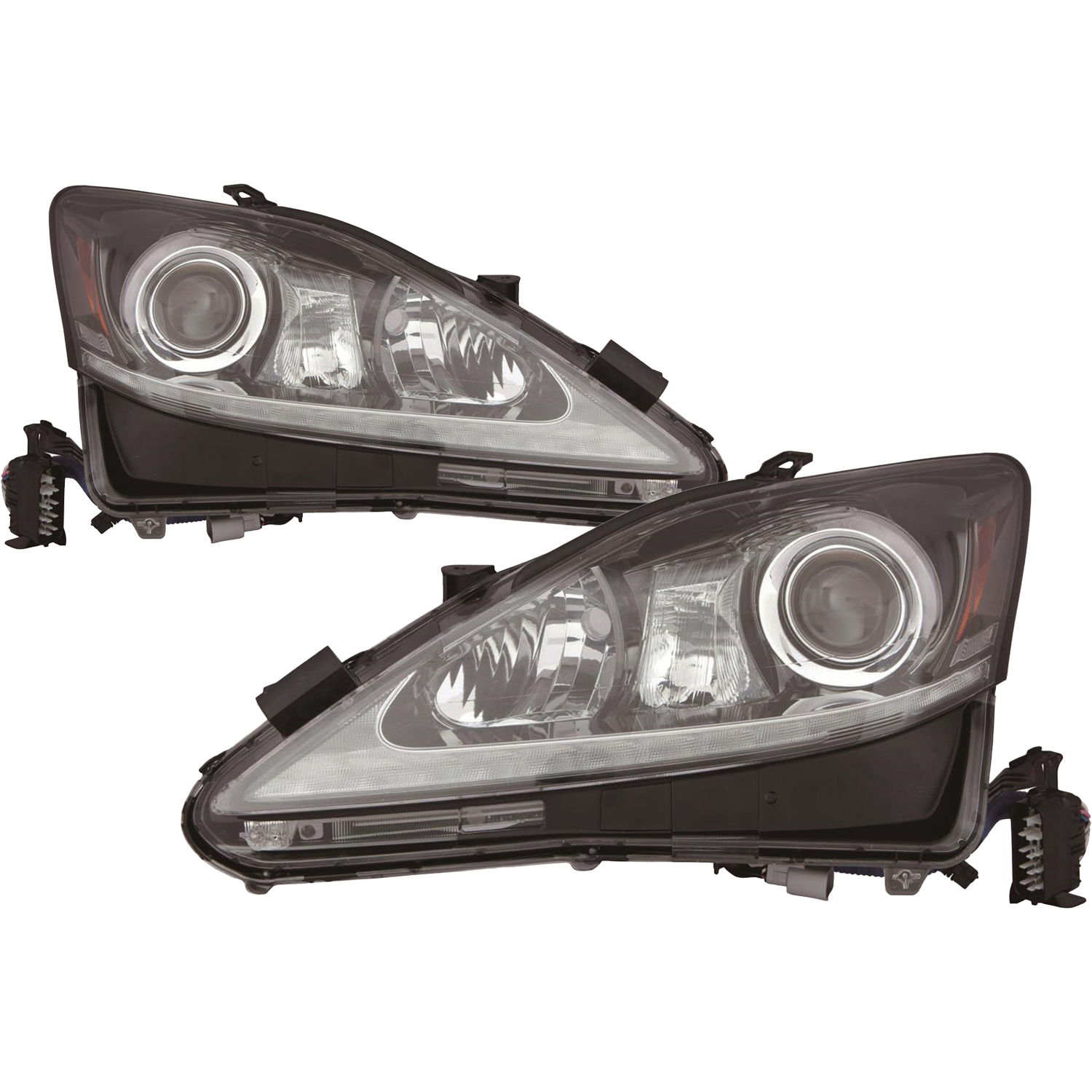 Headlight Set For 12-13 Lexus IS250, 12-13 Lexus IS350; CAPA Certified