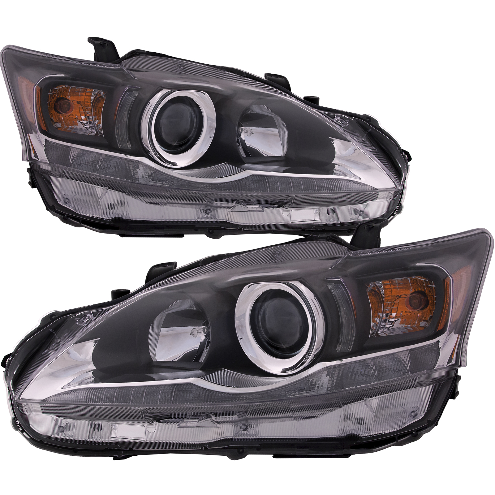 Headlight Set For 11-17 Lexus CT200h; CAPA Certified