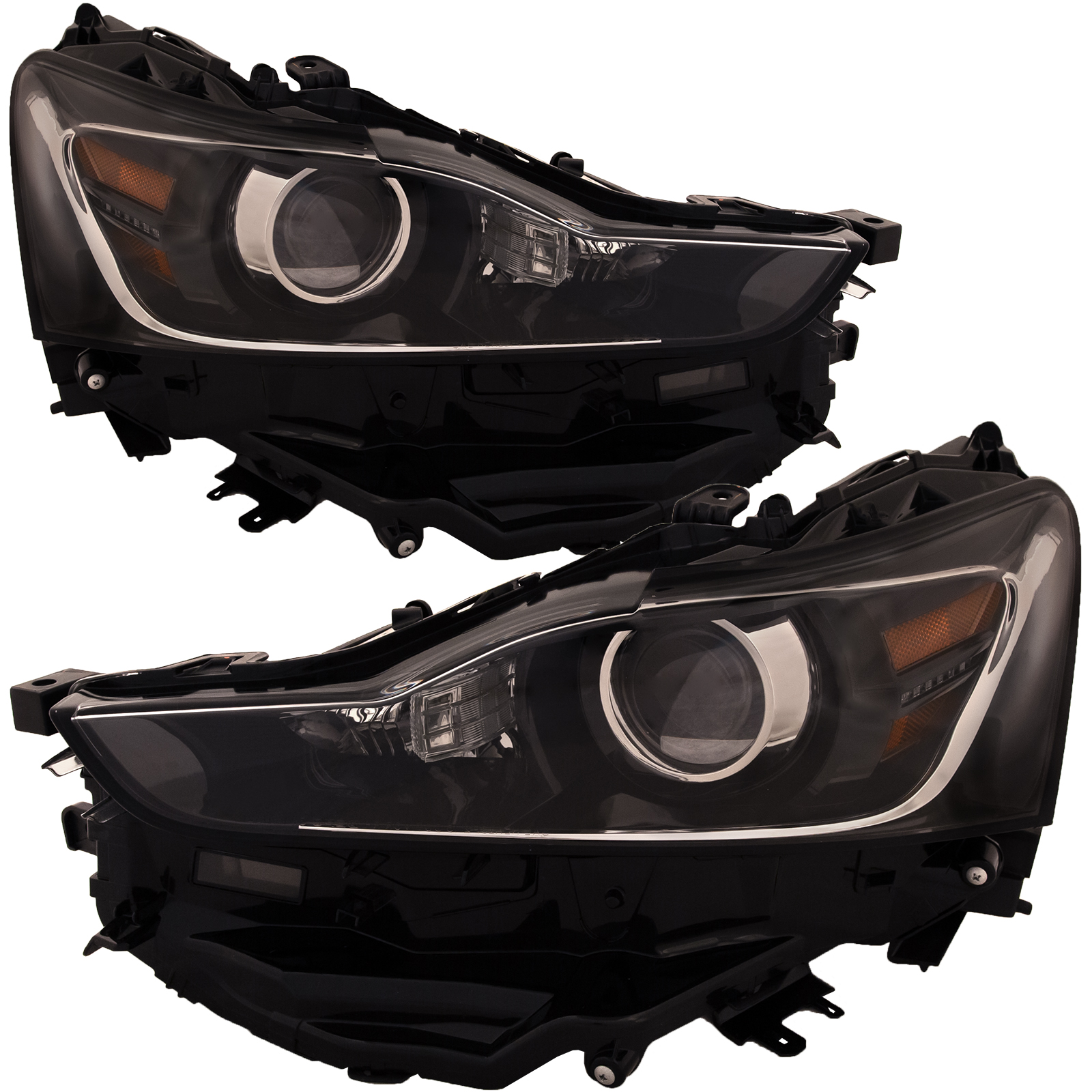 Headlight Set For 17 Lexus IS200t, 17-20 Lexus IS300, 17-20 Lexus IS350; CAPA Certified