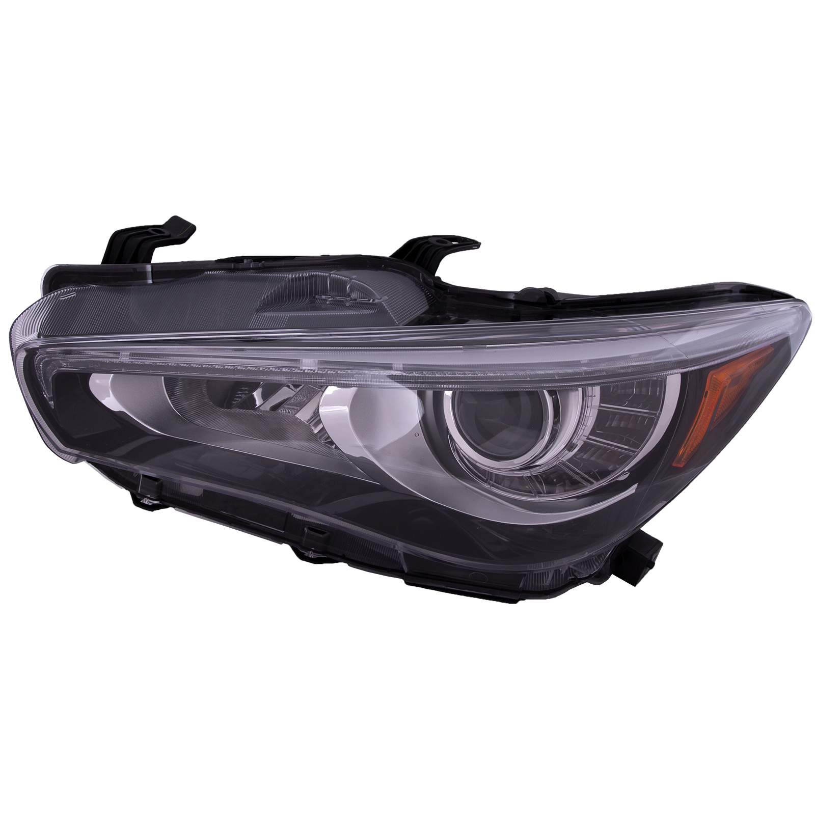 Left Driver Side Headlight For 14-17 Infiniti Q50; CAPA Certified