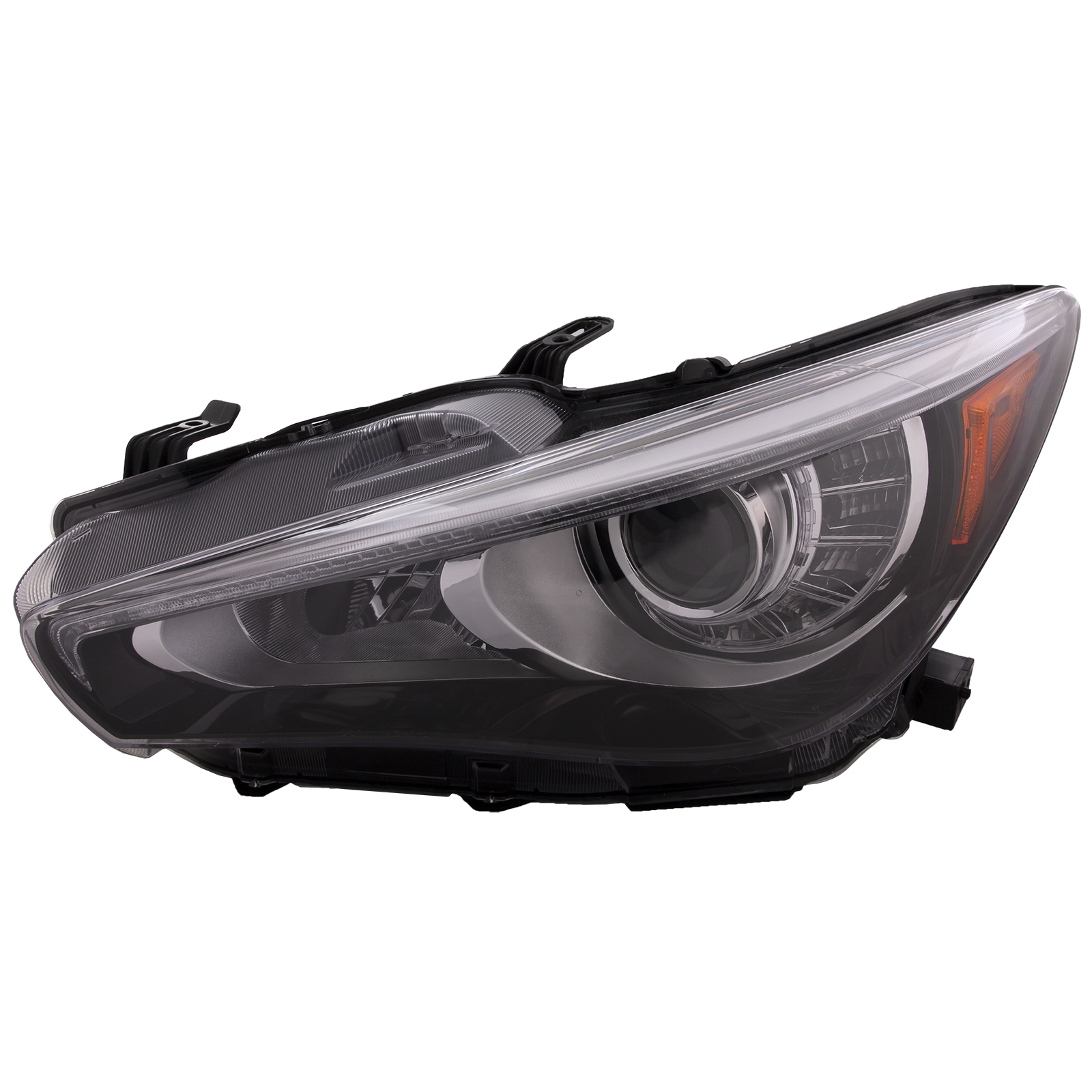 Left Driver Side Headlight For 18-24 INFINITI Q50; CAPA Certified