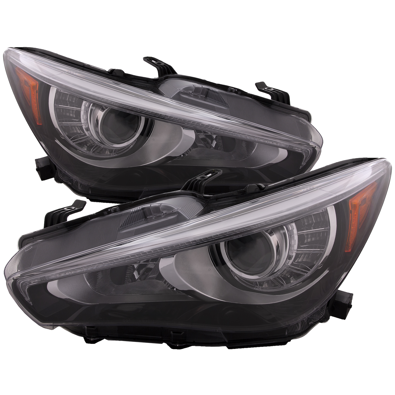 Headlight Set For 18-24 INFINITI Q50; CAPA Certified