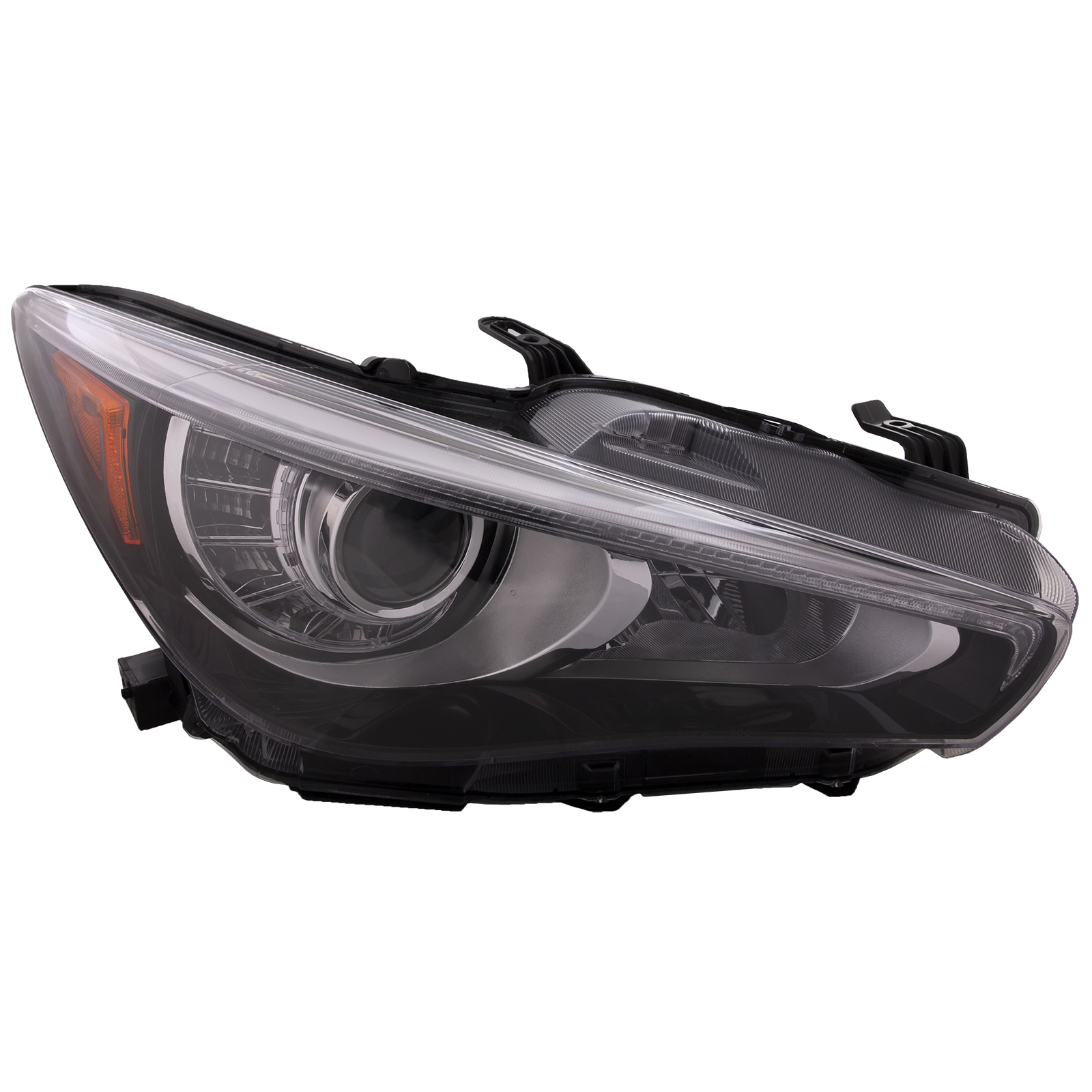 Right Passenger Side Headlight For 18-24 INFINITI Q50; CAPA Certified