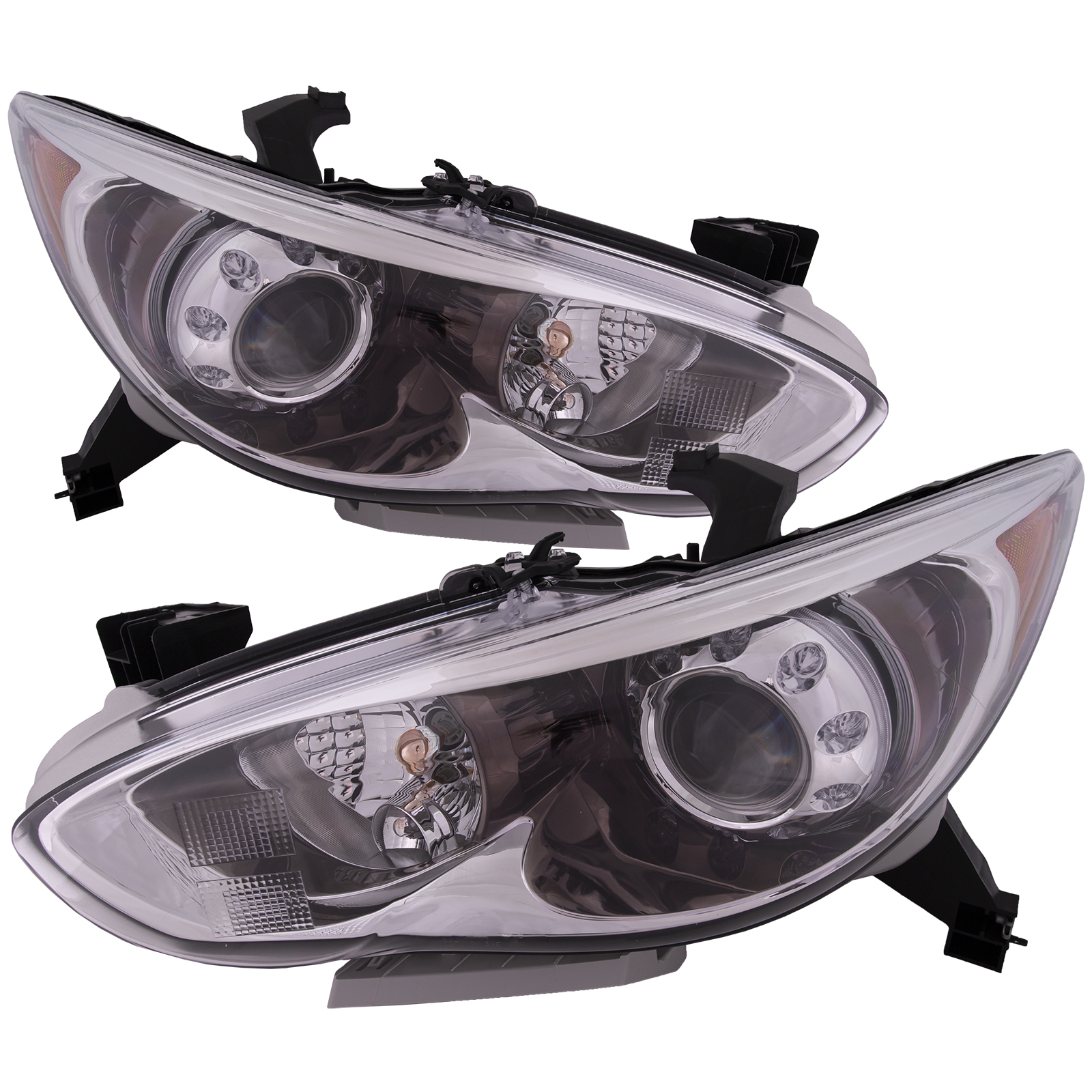 Headlight Set For 13 Infiniti JX35, 14-15 Infiniti QX60; CAPA Certified