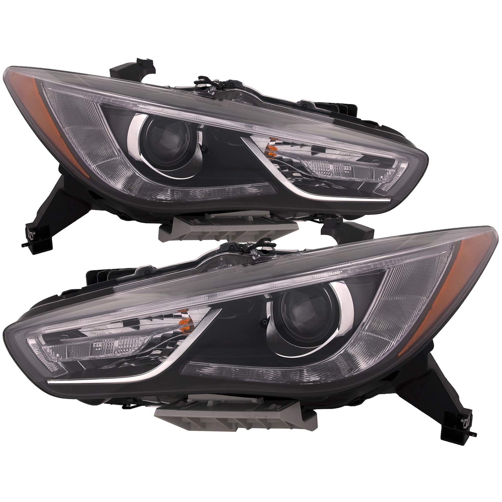 Headlight Set For 17-18 Infiniti QX60; CAPA Certified