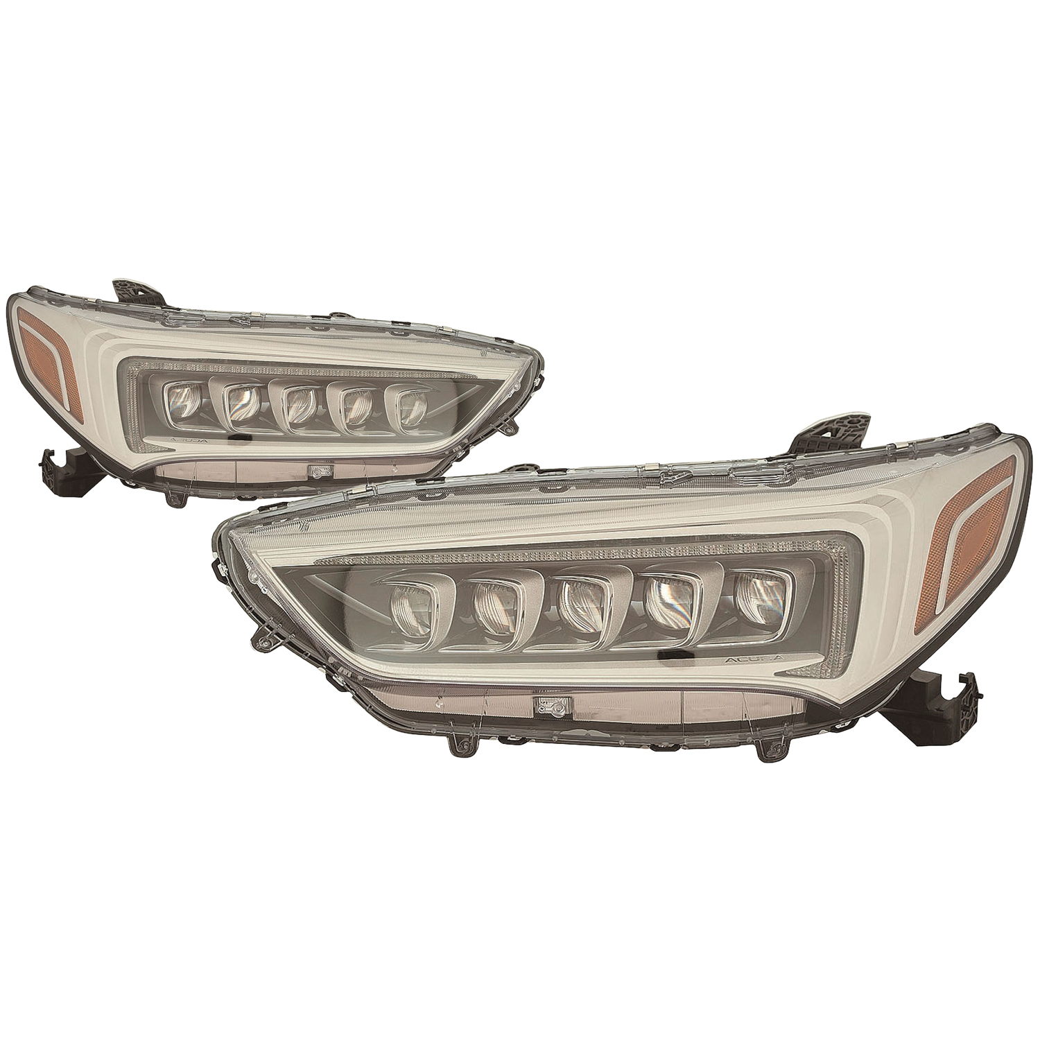 Headlight Set For 18-20 Acura TLX; CAPA Certified