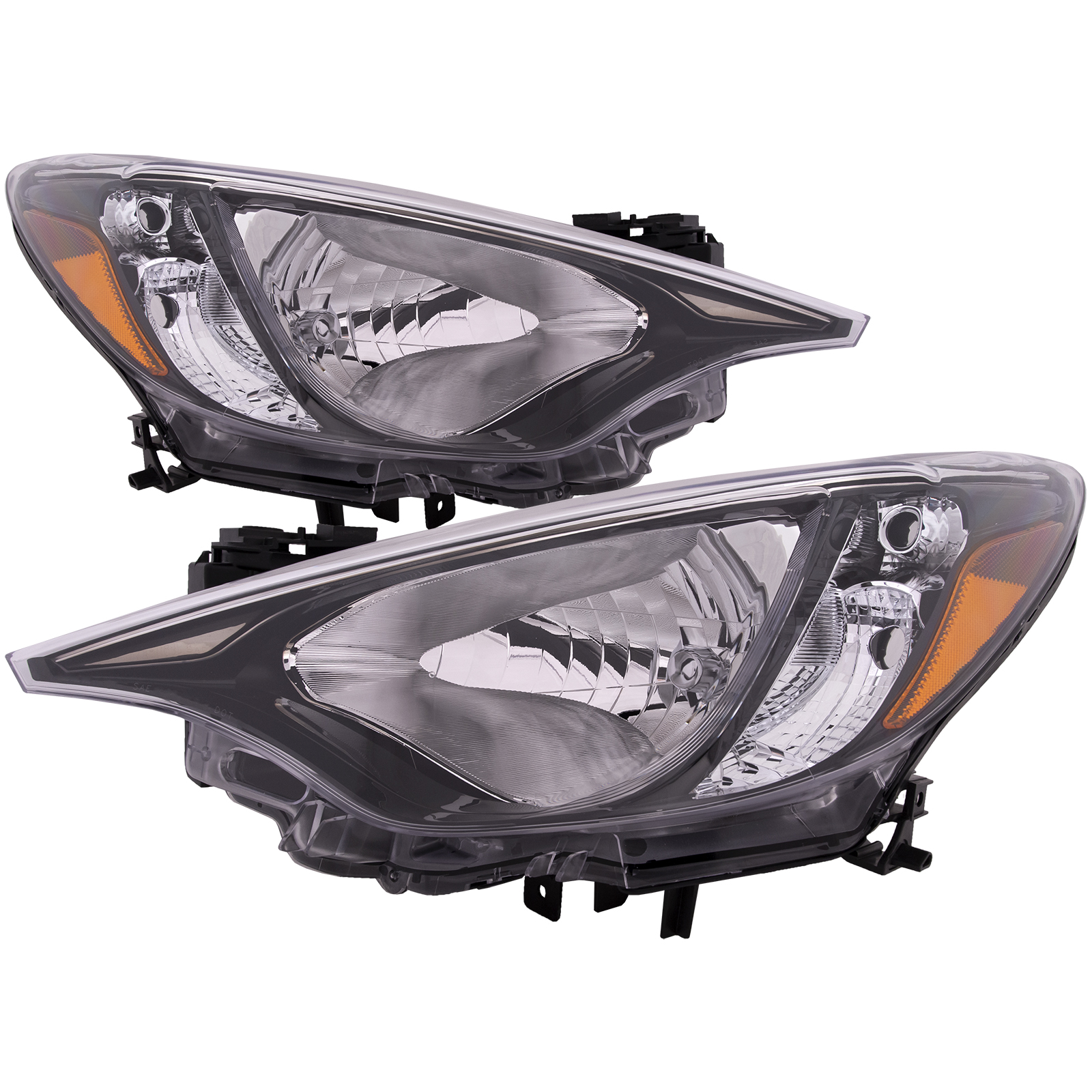 Headlight Set For 16 Scion iA, 16-20 Toyota Yaris; CAPA Certified