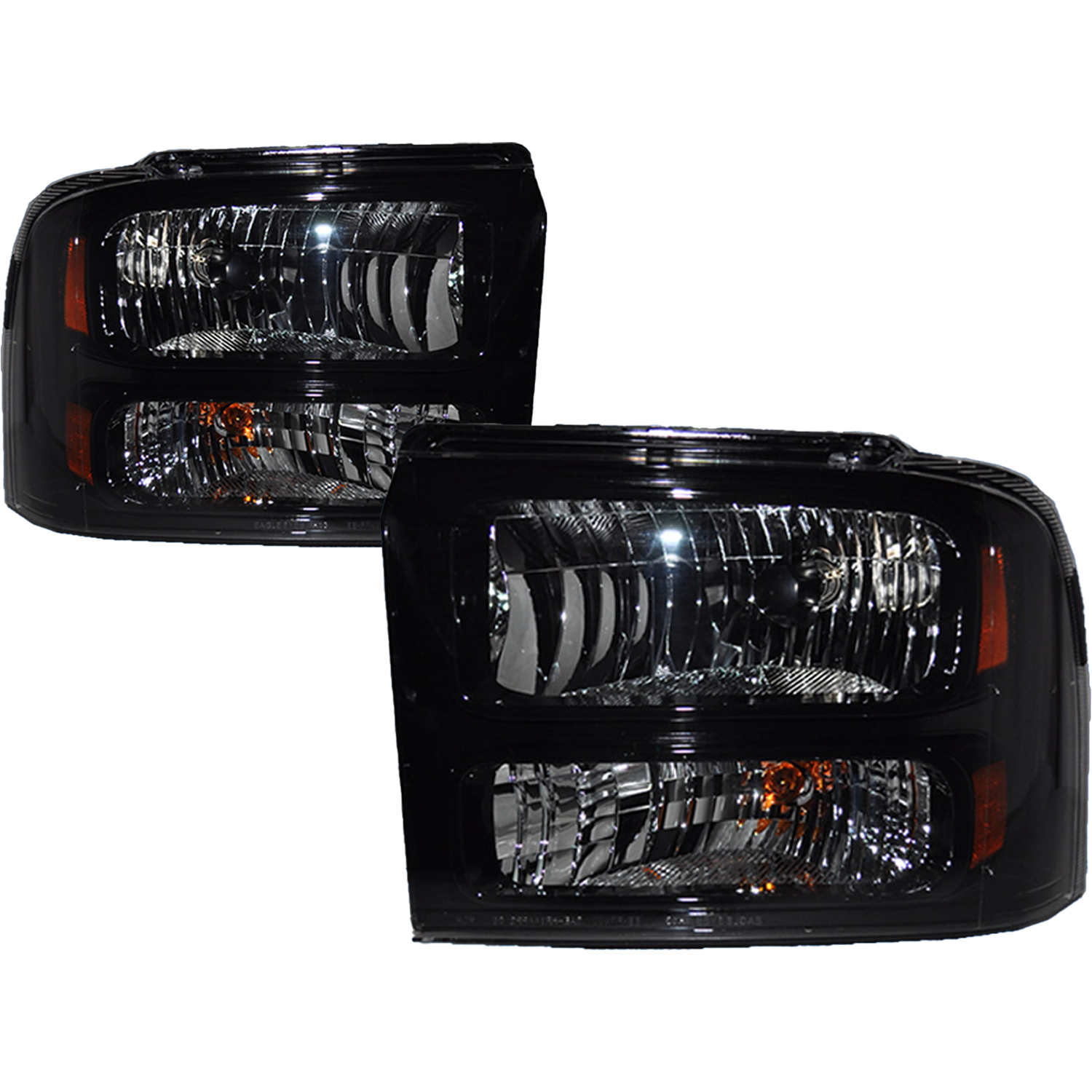 Headlight Set For 05-07 Ford F-250 Super Duty, 05-07 Ford F-350 Super Duty, 05-07 Ford F-450 Super Duty, 05-07 Ford F-550 Super Duty; CAPA Certified