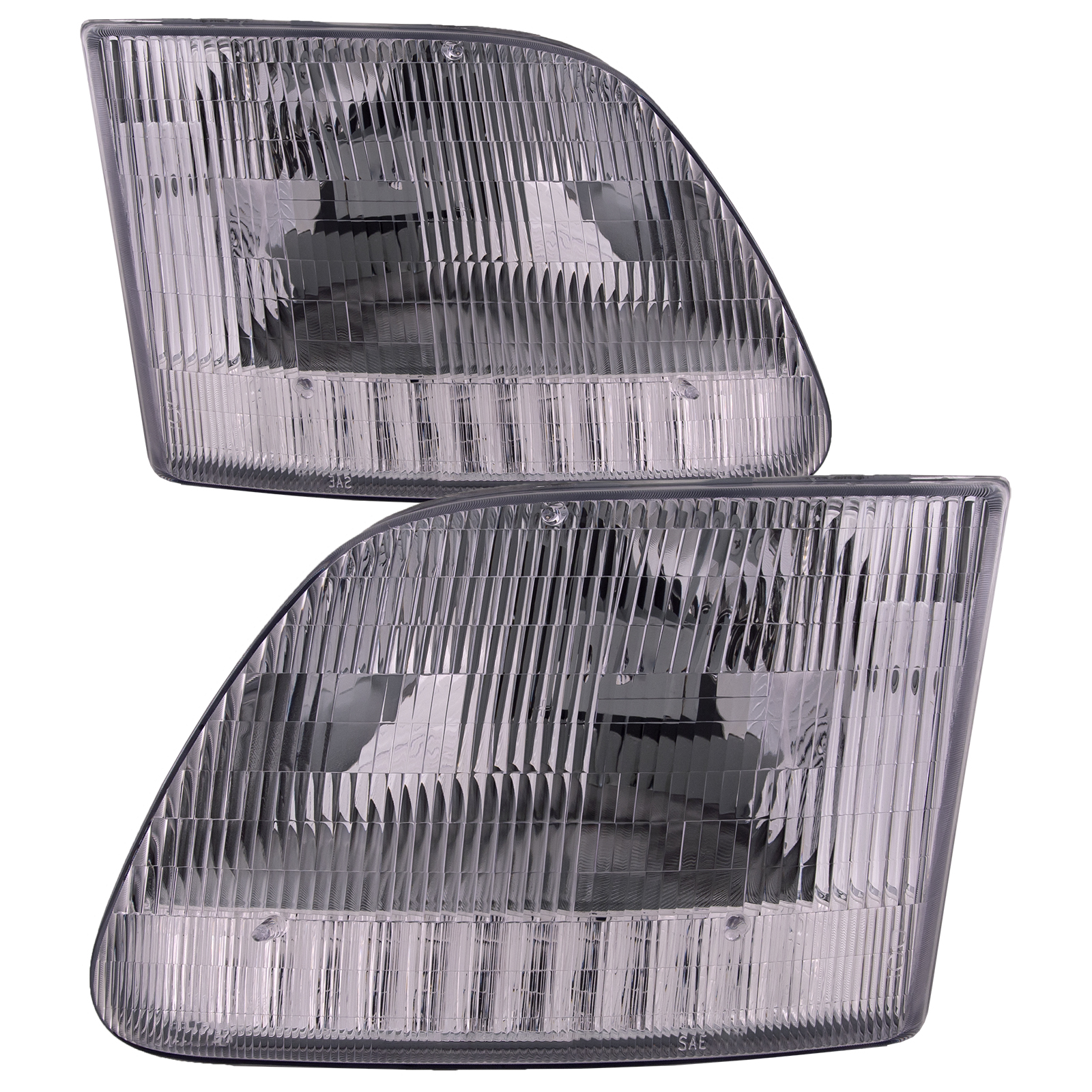 Headlight Set For 97-02 Ford Expedition, 97-03 Ford F-150, 04 Ford F-150 Heritage; CAPA Certified
