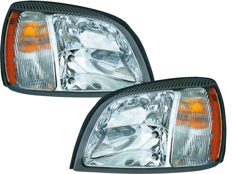 Headlight Set For 03-05 Cadillac DeVille; CAPA Certified