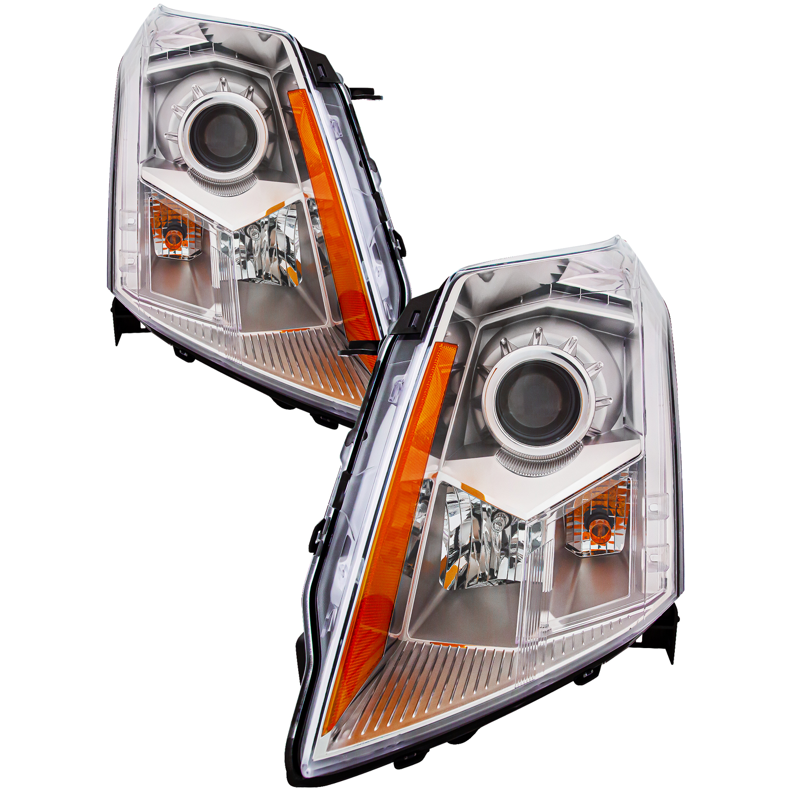 Headlight Set For 14-16 Cadillac SRX; CAPA Certified
