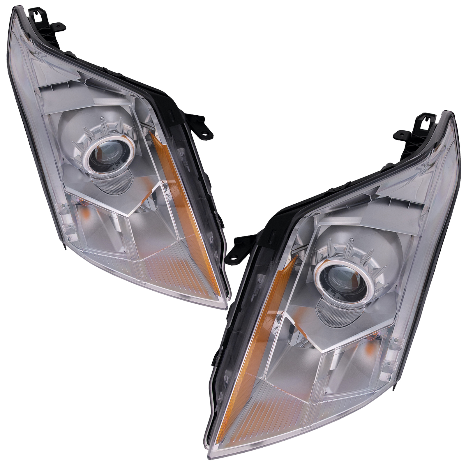 Headlight Set For 10-16 Cadillac SRX; CAPA Certified