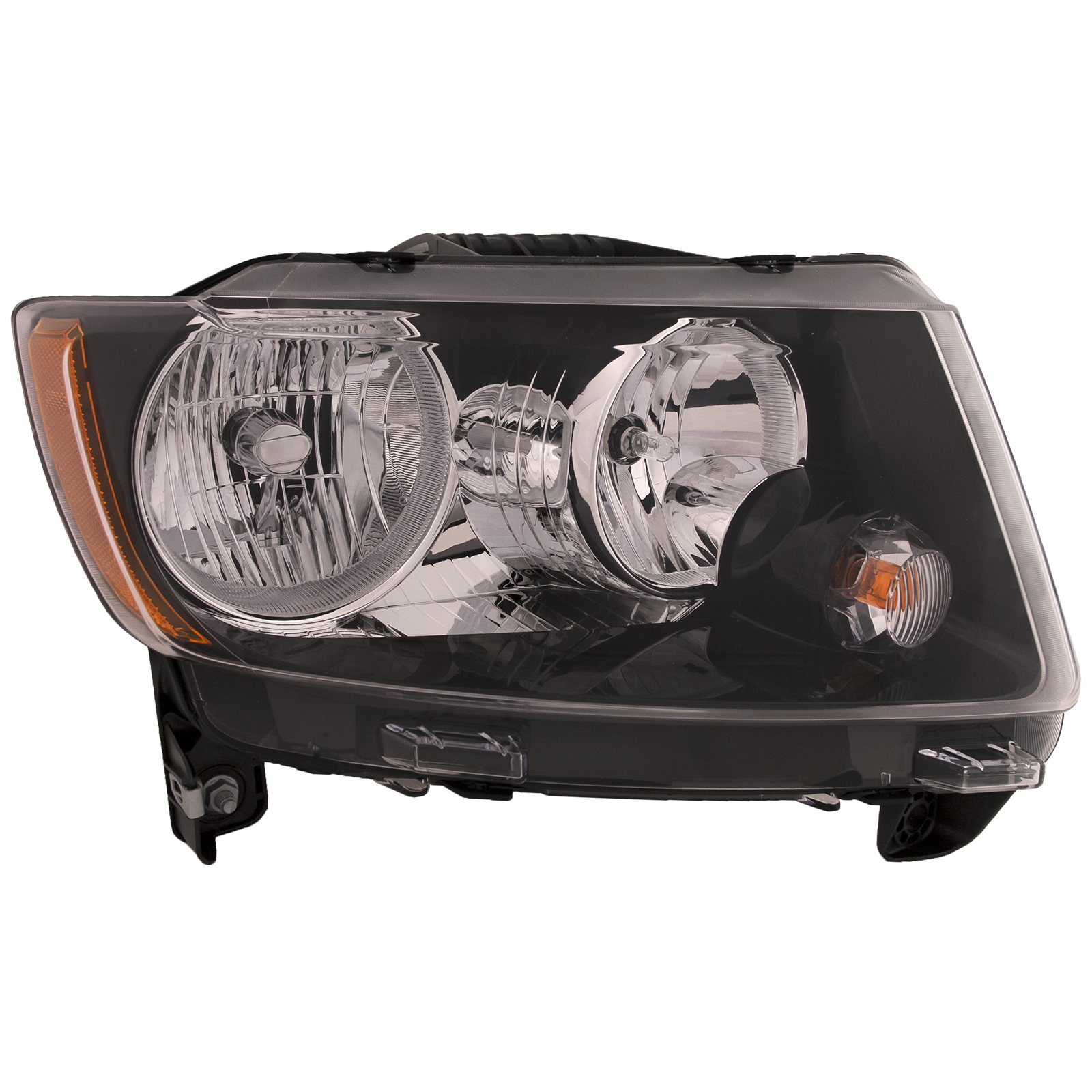 Right Passenger Side Headlight For 13-17 Jeep Compass; CAPA Certified