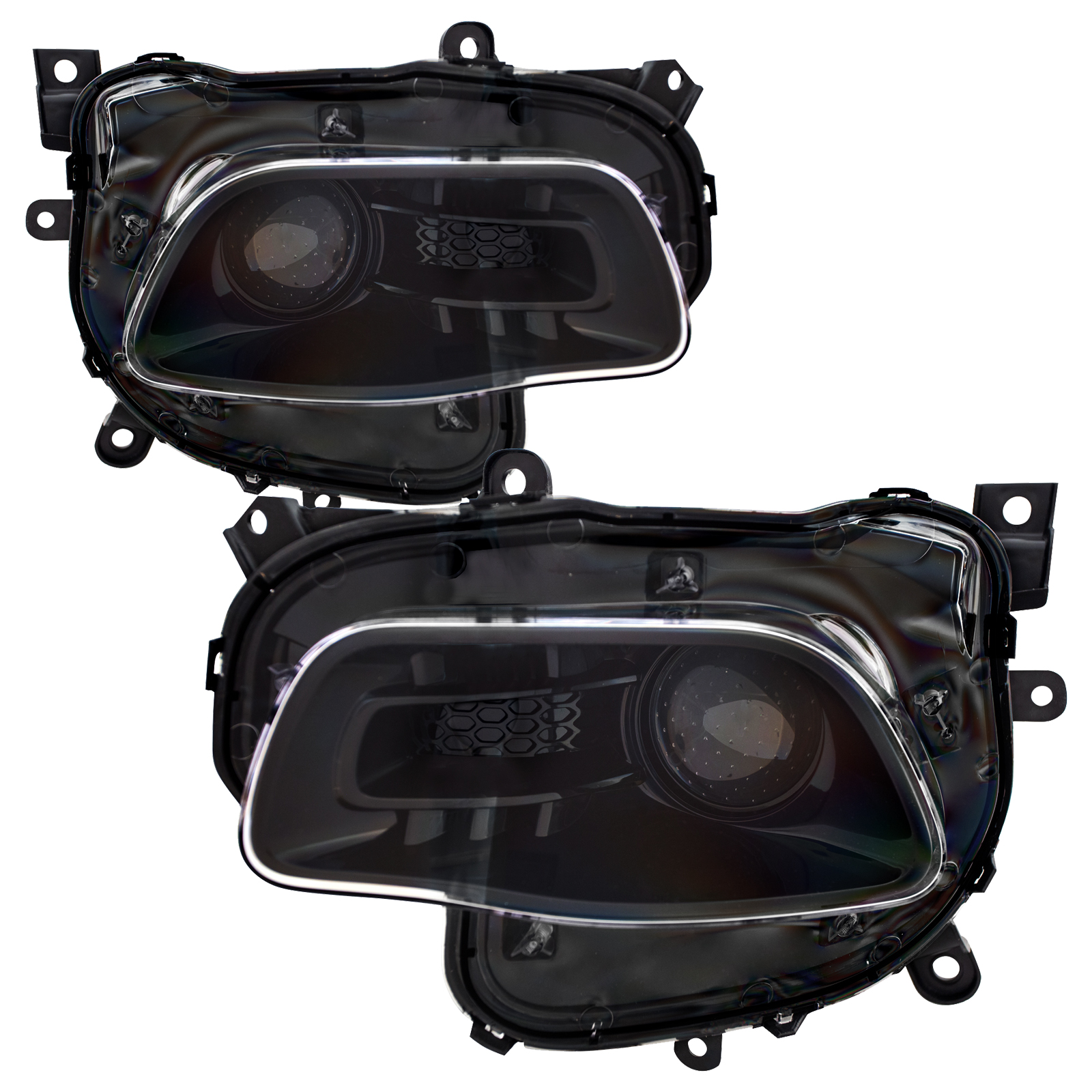Headlight Set For 14-17 Jeep Cherokee; CAPA Certified