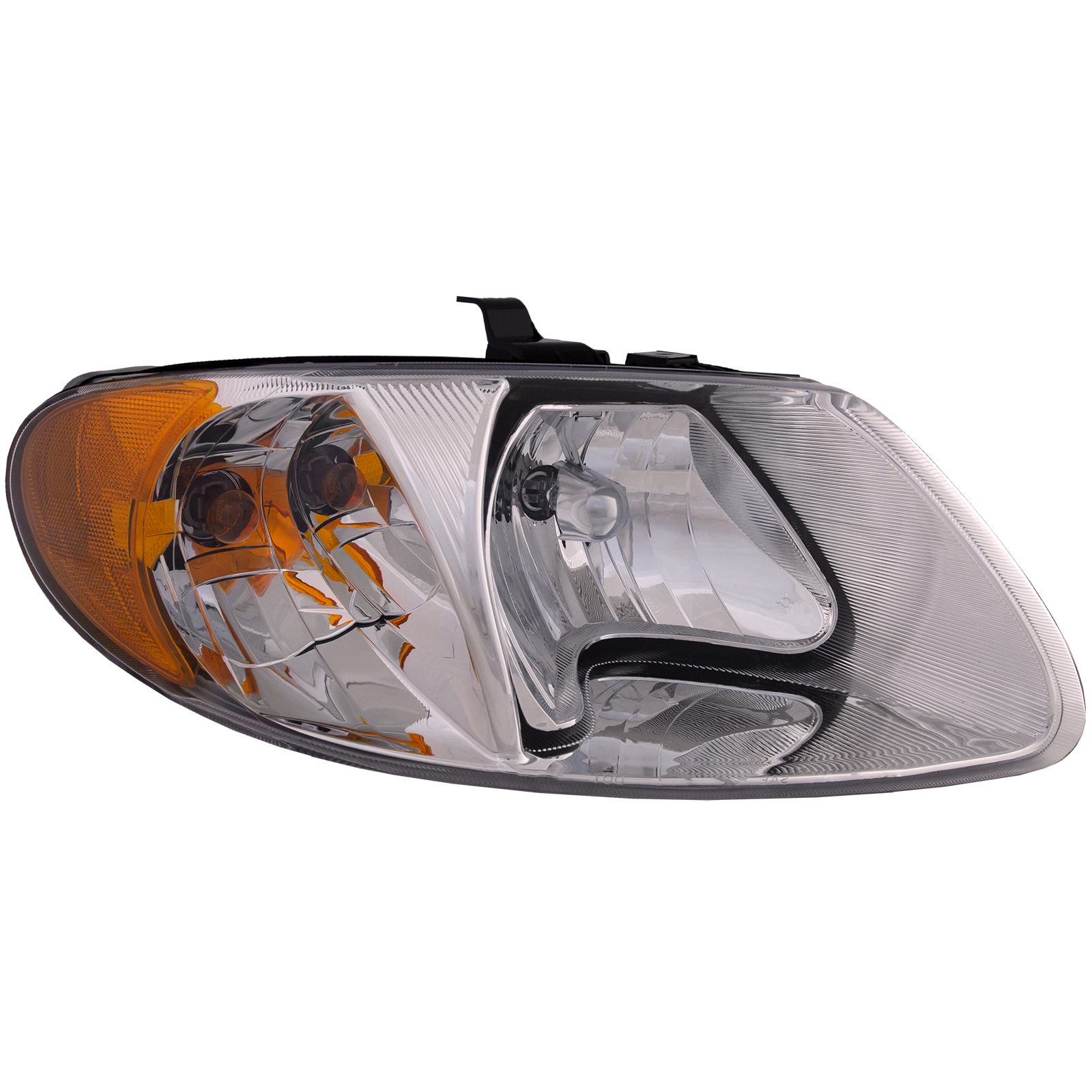 Right Passenger Side Headlight For 01-07 Chrysler Town & Country, 01-07 Chrysler Voyager, 01-07 Dodge Caravan; CAPA Certified