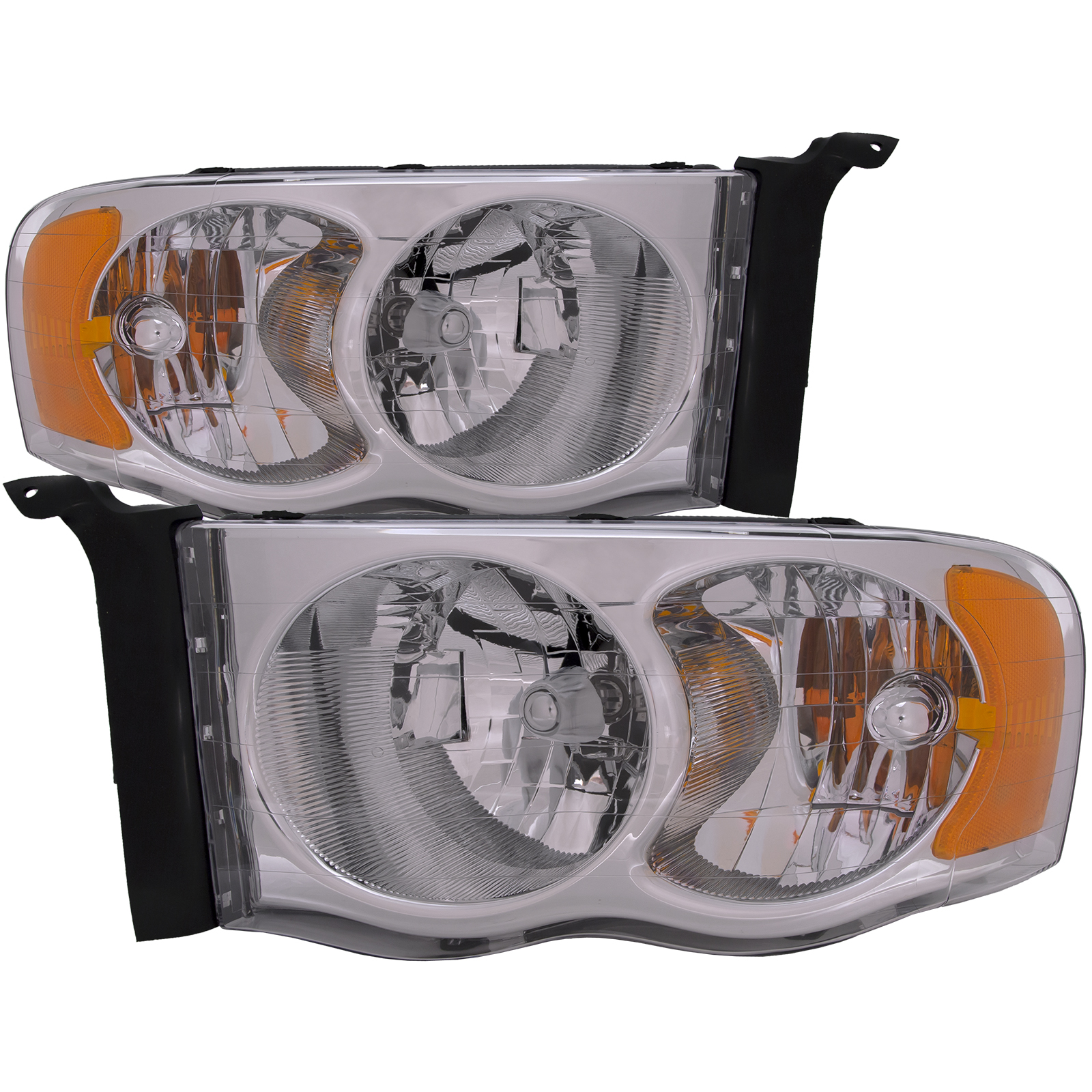 Headlight Set For 02-05 Dodge Ram 1500, 02-05 Dodge Ram 2500, 02-05 Dodge Ram 3500; CAPA Certified