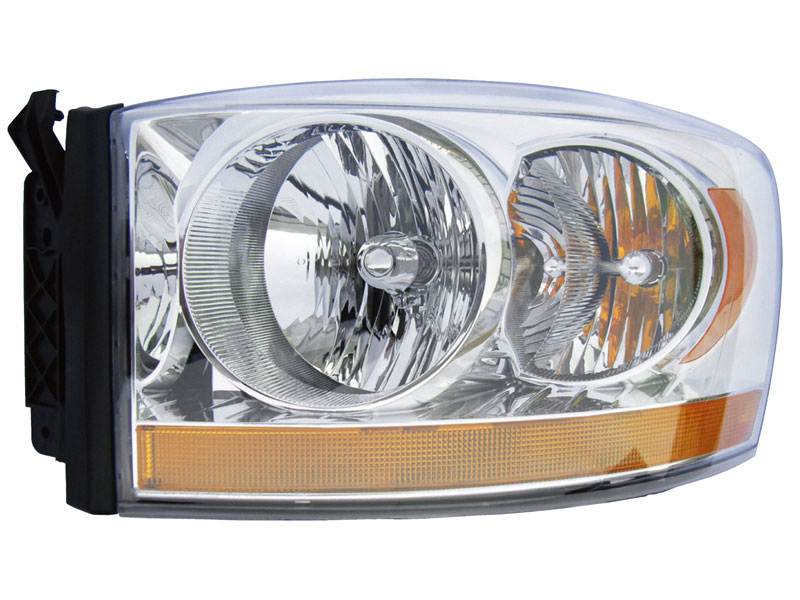 Left Driver Side Headlight For 06 Dodge Ram 1500, 06 Dodge Ram 2500, 06 Dodge Ram 3500; CAPA Certified