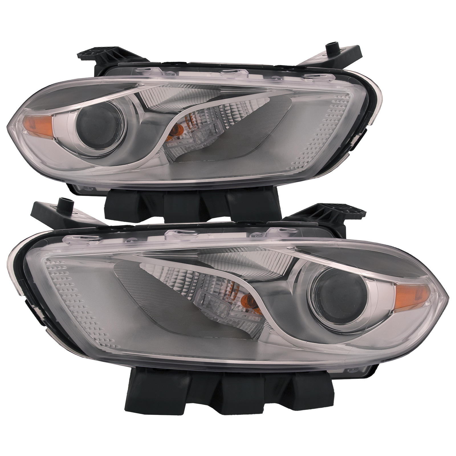 Headlight Set For 13-15 Dodge Dart; CAPA Certified