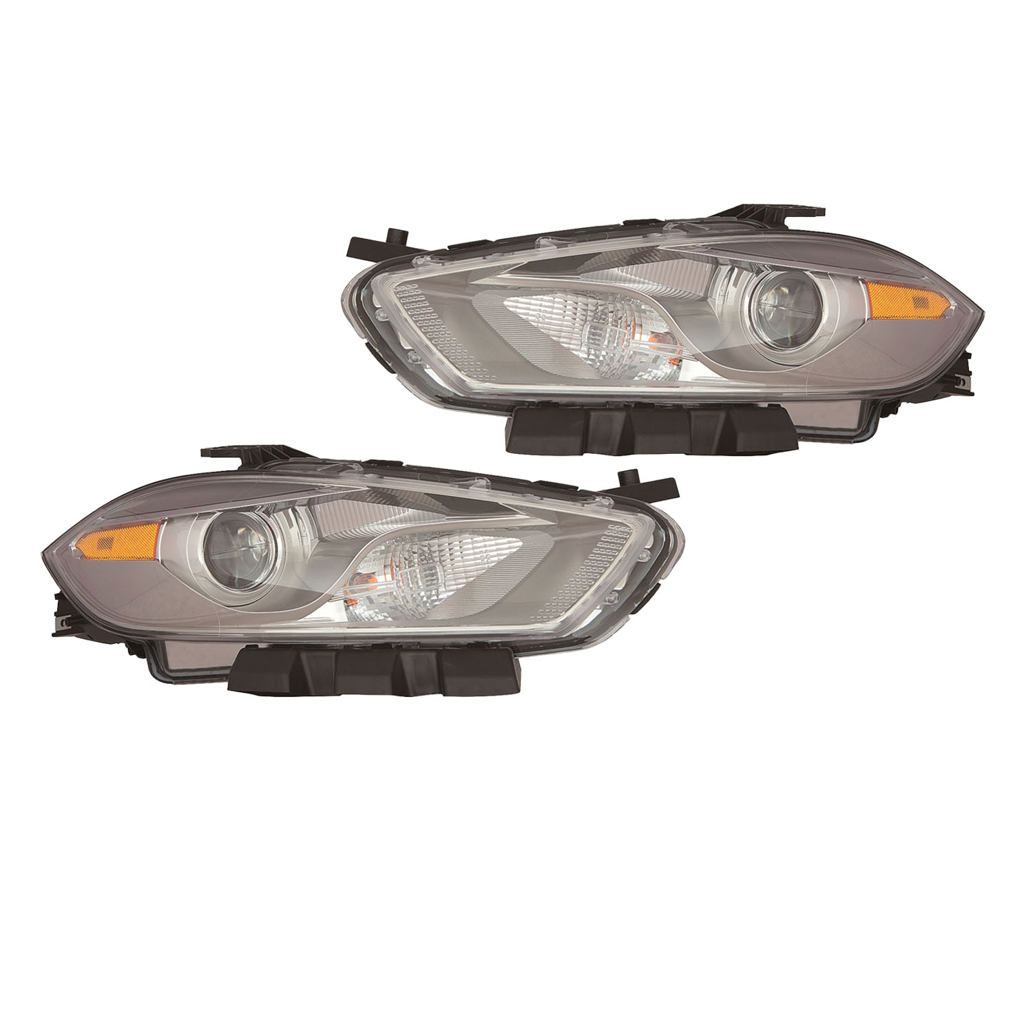 Headlight Set For 13-16 Dodge Dart; CAPA Certified