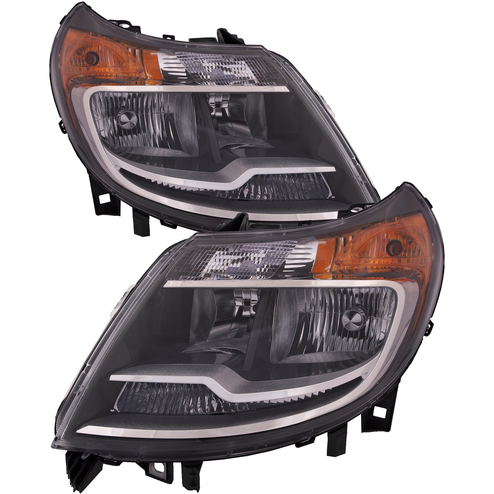 Headlight Set For 14-23 Ram ProMaster 1500, 14-23 Ram ProMaster 2500, 14-23 Ram ProMaster 3500; CAPA Certified
