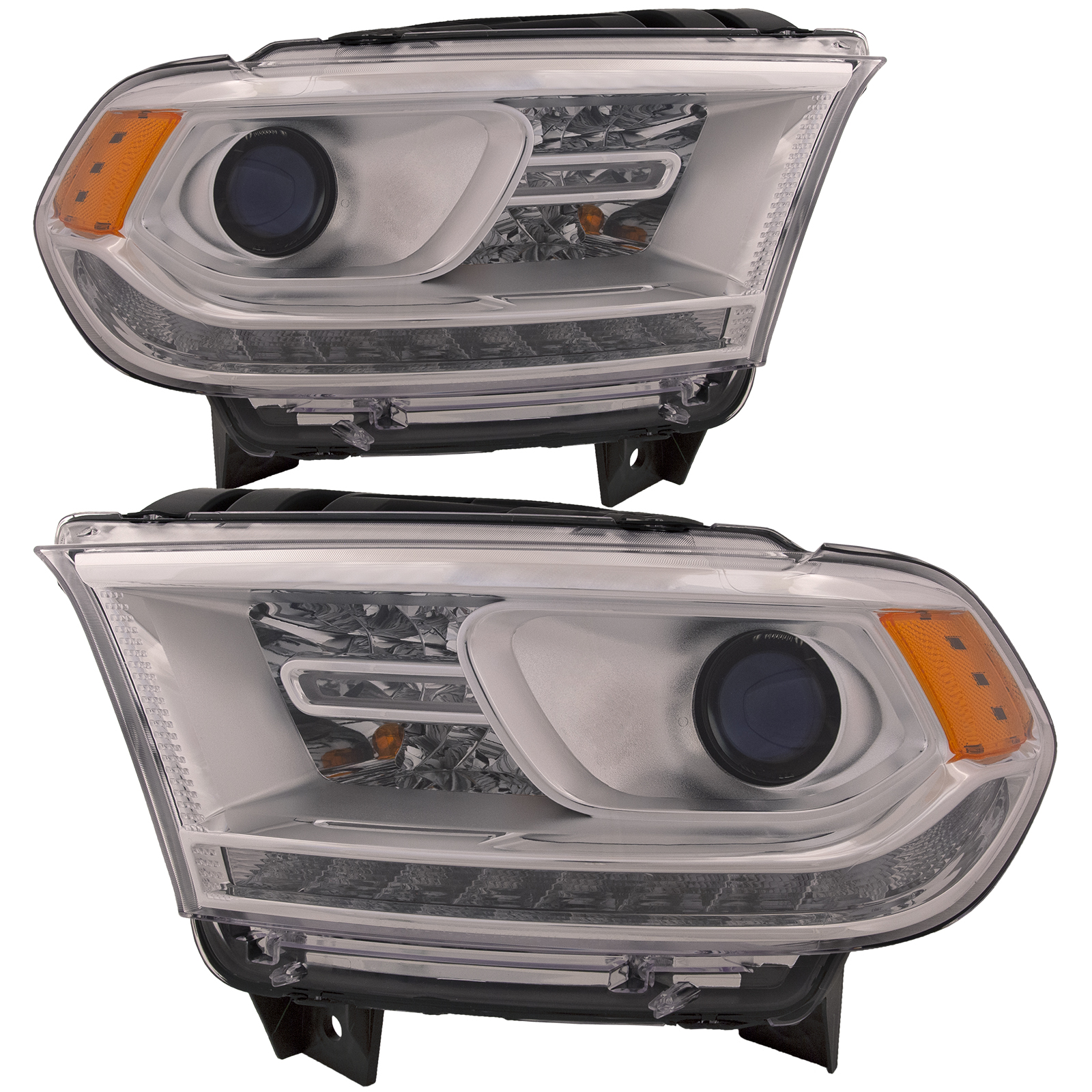 Headlight Set For 14-15 Dodge Durango; CAPA Certified