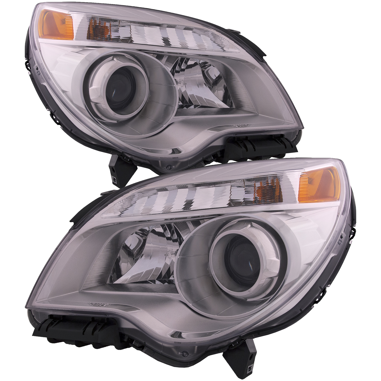 Headlight Set For 10-15 Chevrolet Equinox; CAPA Certified