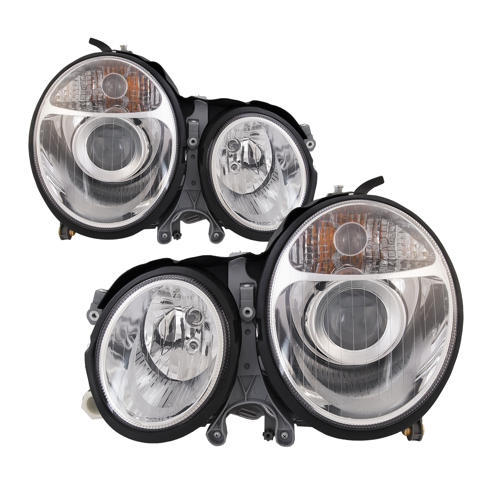 Headlight Set For 00-03 Mercedes-Benz E320, 00-01 Mercedes-Benz E430, 00-02 Mercedes-Benz E55 AMG