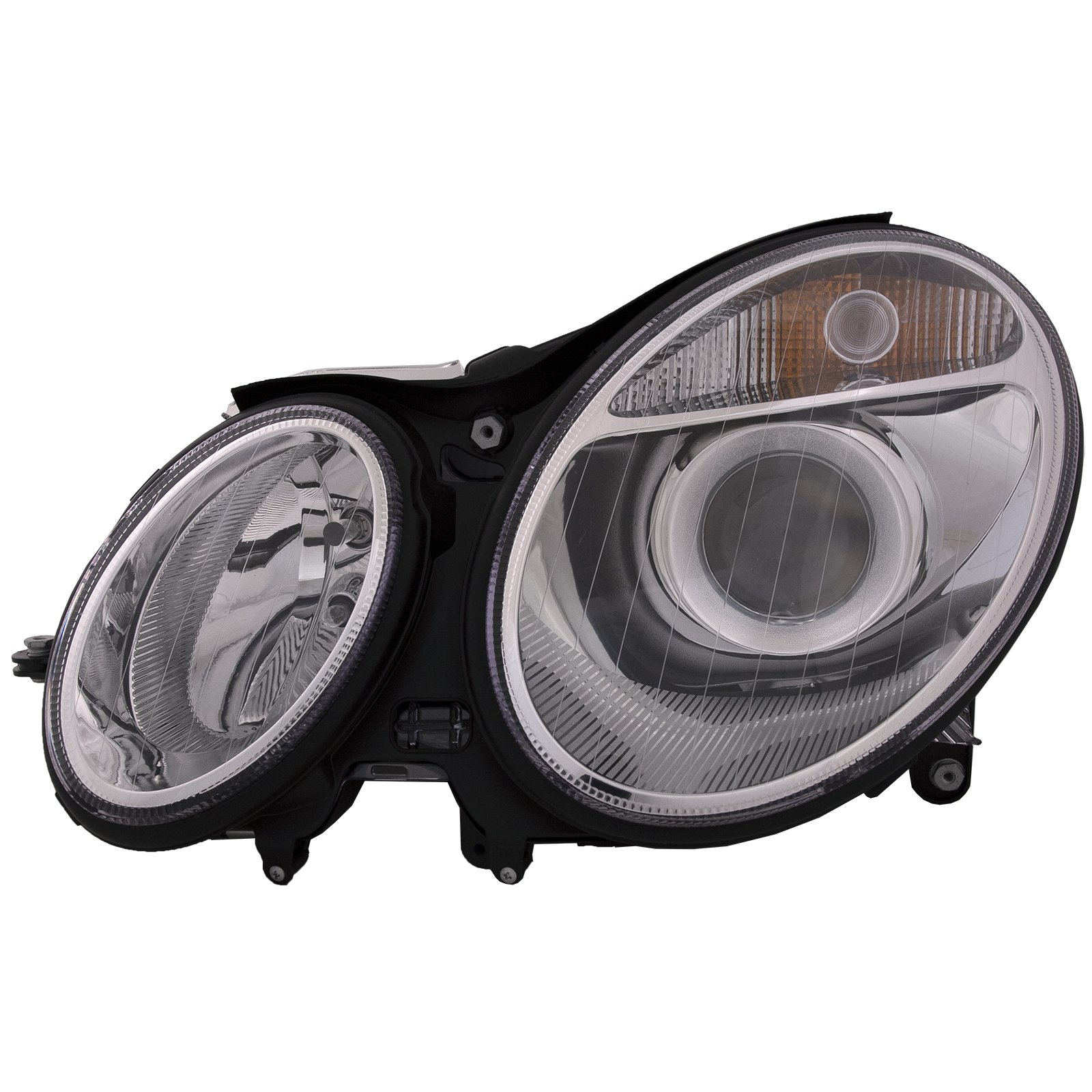 Left Driver Side Headlight For 03-06 Mercedes-Benz E320, 03-06 Mercedes-Benz E500; CAPA Certified