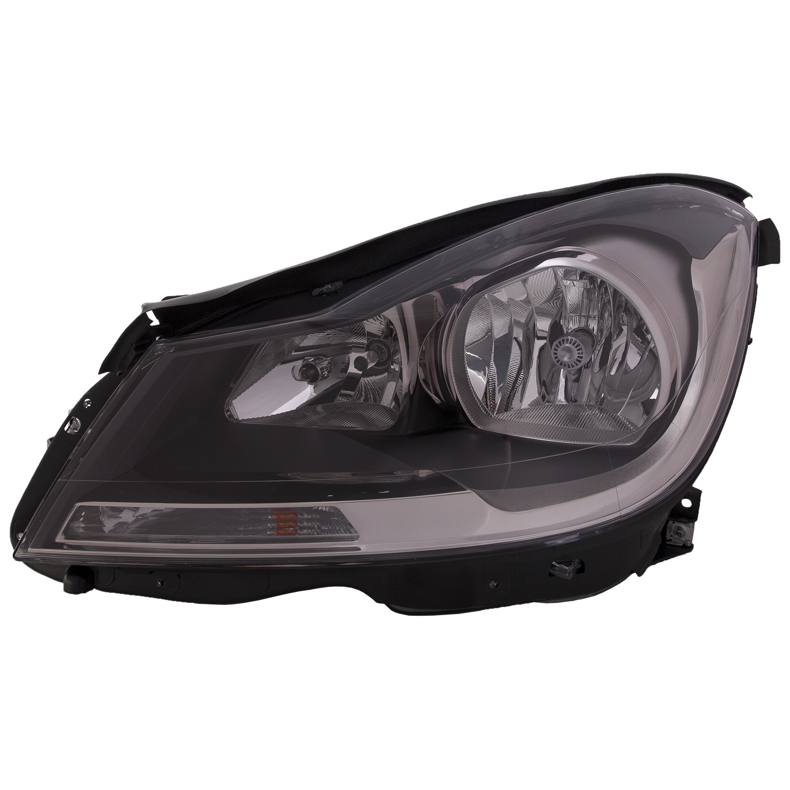 Left Driver Side Headlight For 12-15 Mercedes-Benz C250, 12-15 Mercedes-Benz C350, 12-15 Mercedes-Benz C63 AMG; CAPA Certified