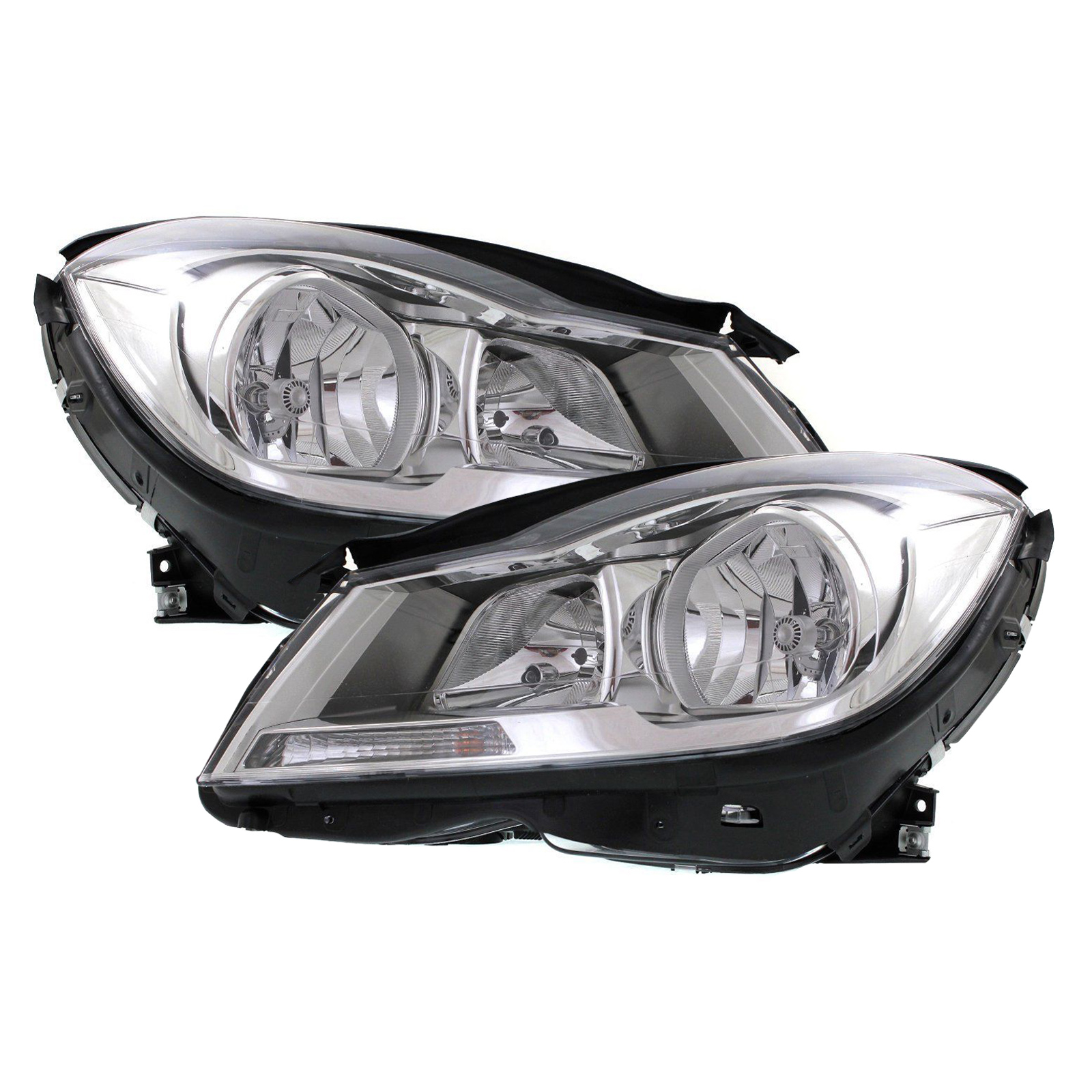 Headlight Set For 12-14 Mercedes-Benz C250, 12-14 Mercedes-Benz C350, 12-14 Mercedes-Benz C63 AMG