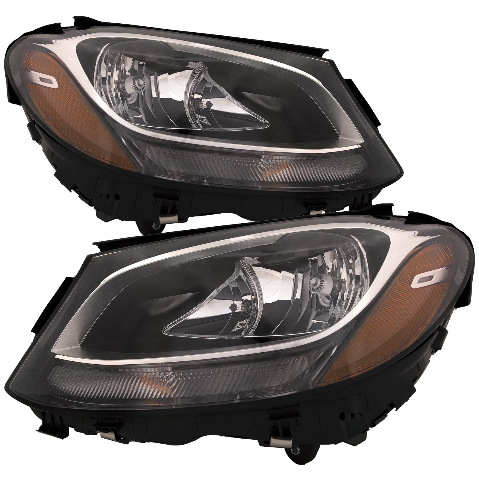 Headlight Set For 2015-2021 Mercedes-Benz; CAPA Certified