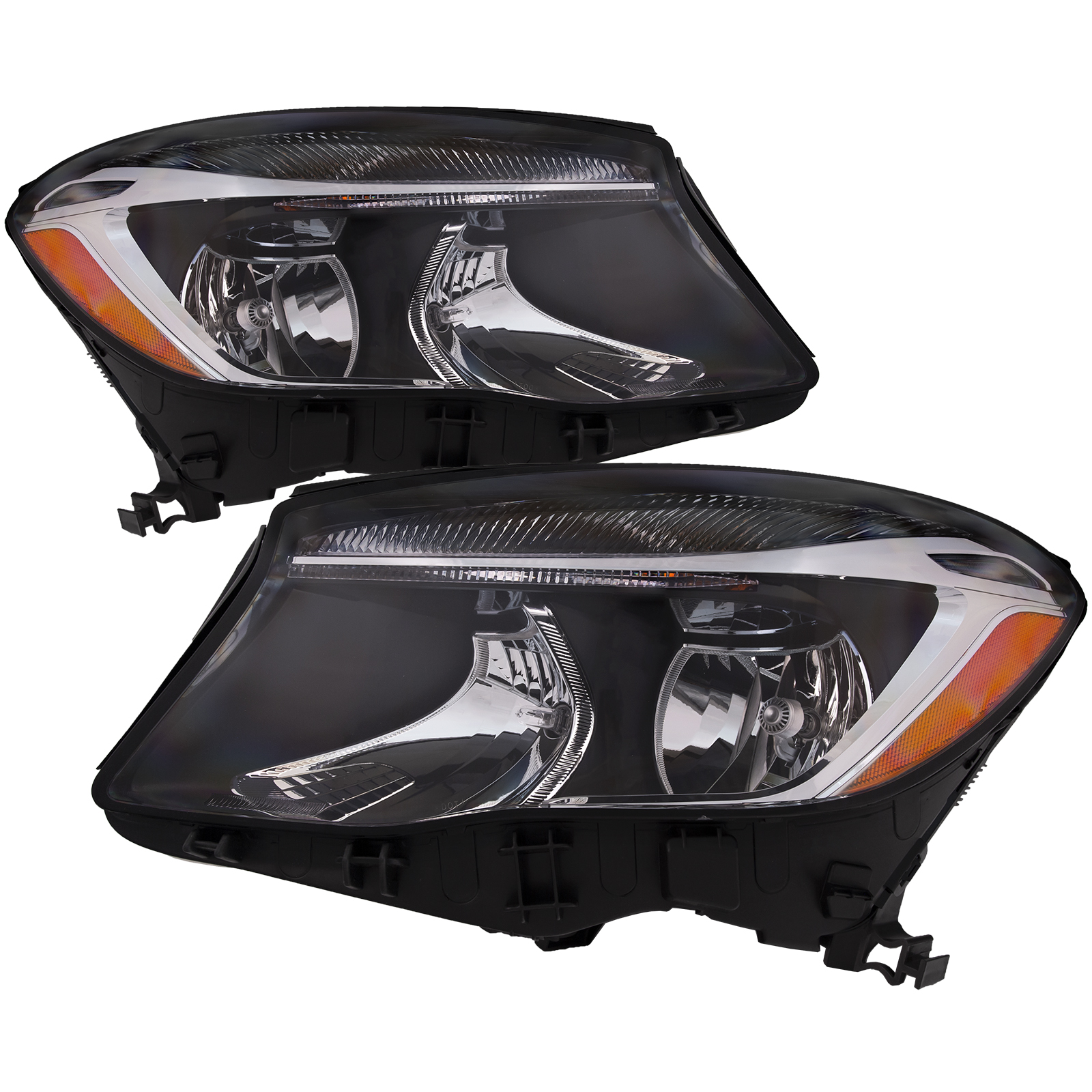 Headlight Set For 15-20 Mercedes-Benz GLA250, 15-20 Mercedes-Benz GLA45 AMG; CAPA Certified