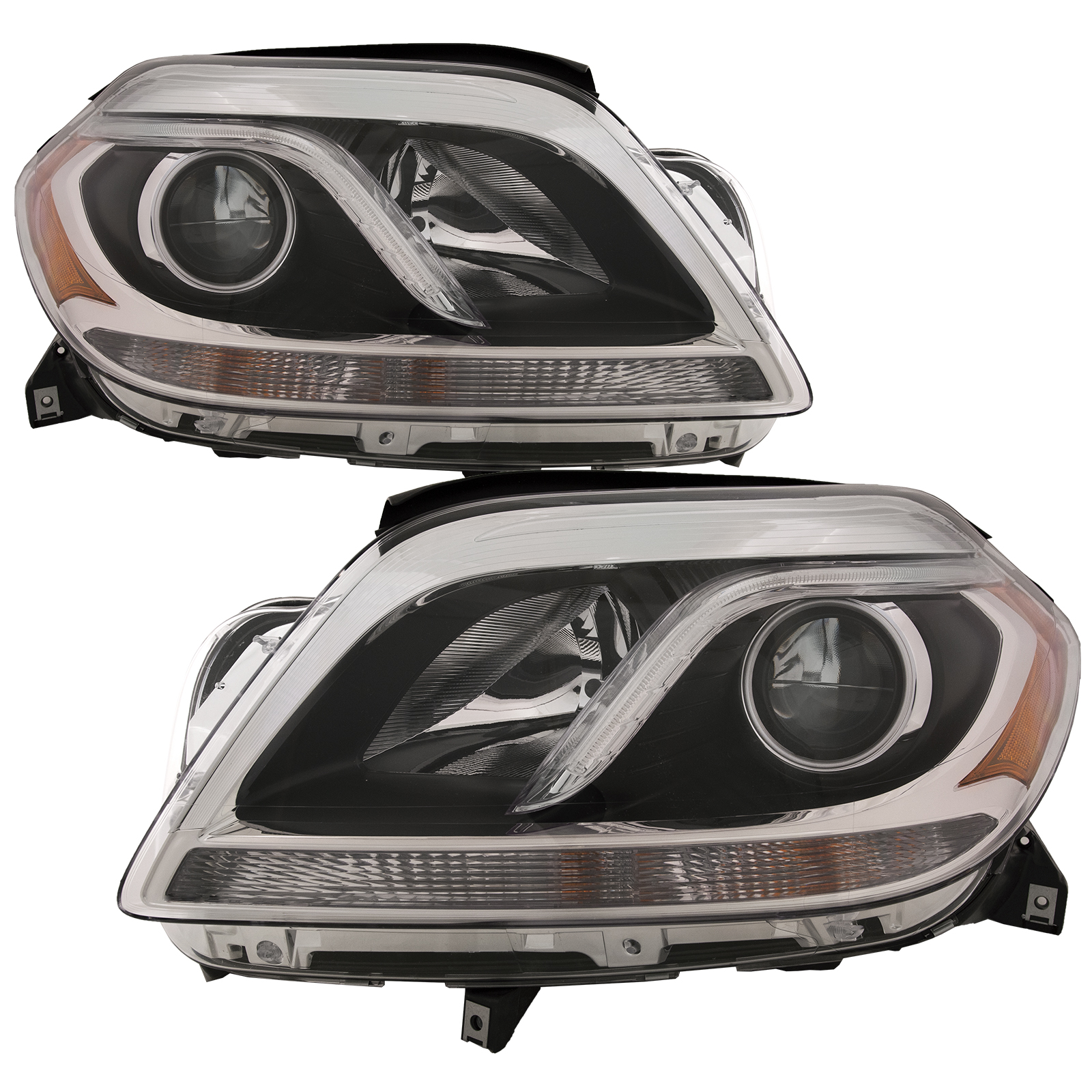 Headlight Set For 13-16 Mercedes-Benz GL350, 13-16 Mercedes-Benz GL450, 13-16 Mercedes-Benz GL550, 13-16 Mercedes-Benz GL63 AMG; CAPA Certified