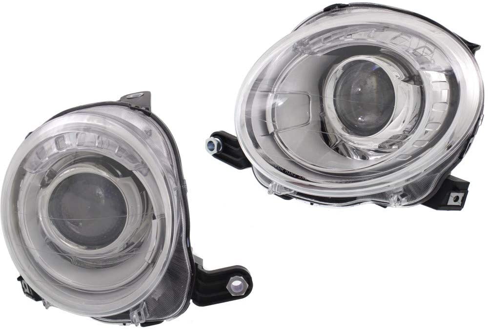 Headlight Set For 12-19 Fiat 500