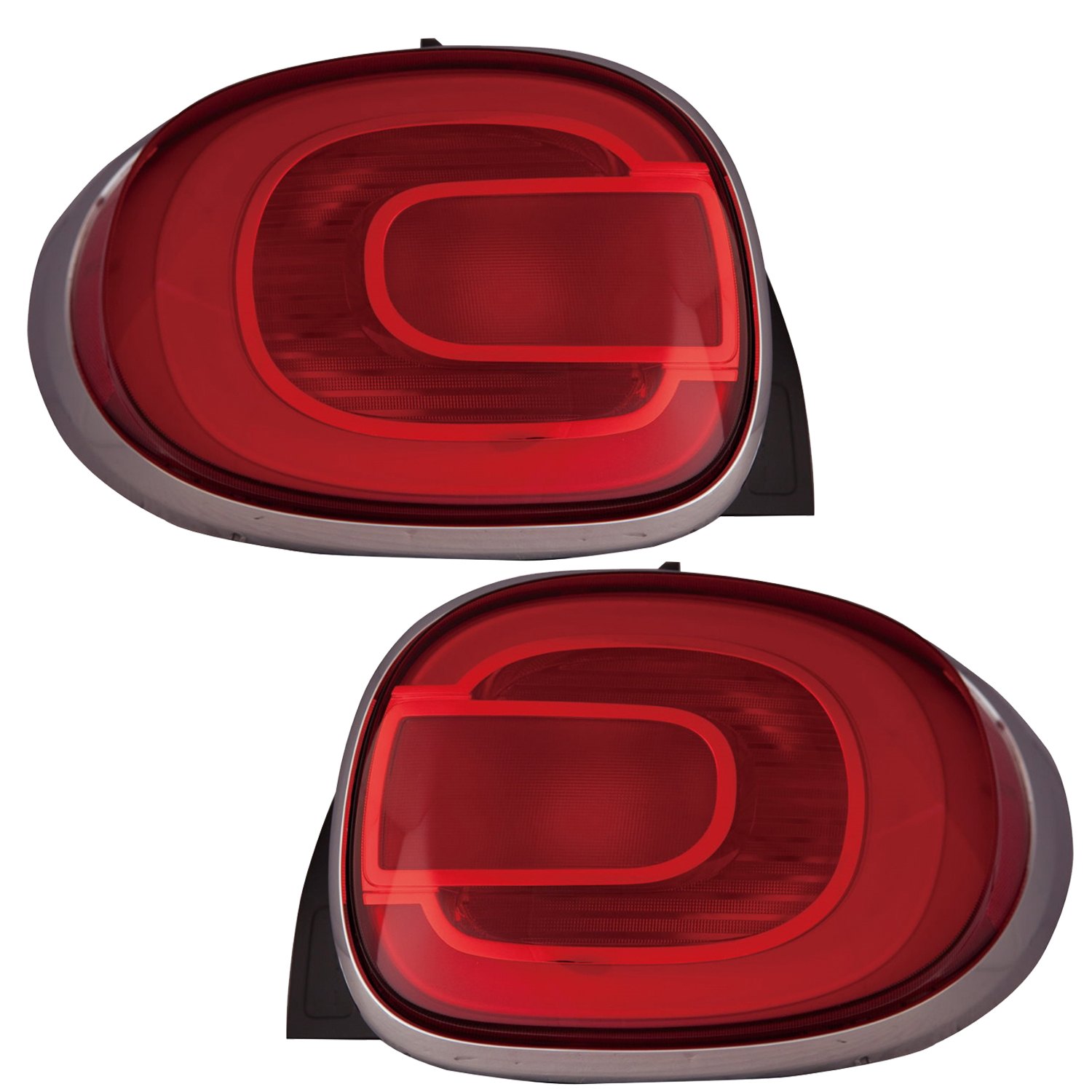 Tail Light Set For 14-20 Fiat 500L; CAPA Certified